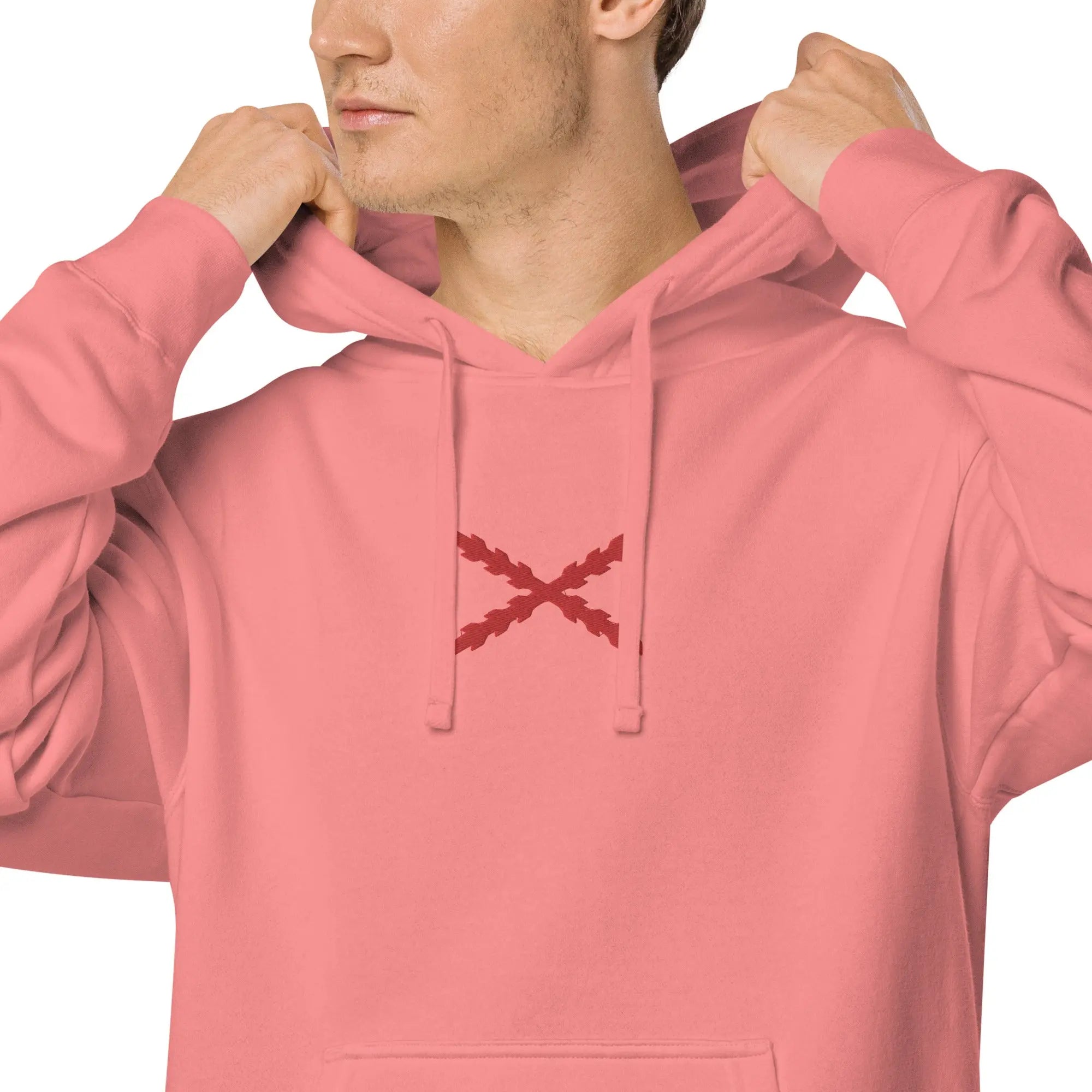 Comprar Sudadera Cruz de Borgoña con capucha unisex Bandera España La Flamenca de Borgoña Patricia Muñoz VOX