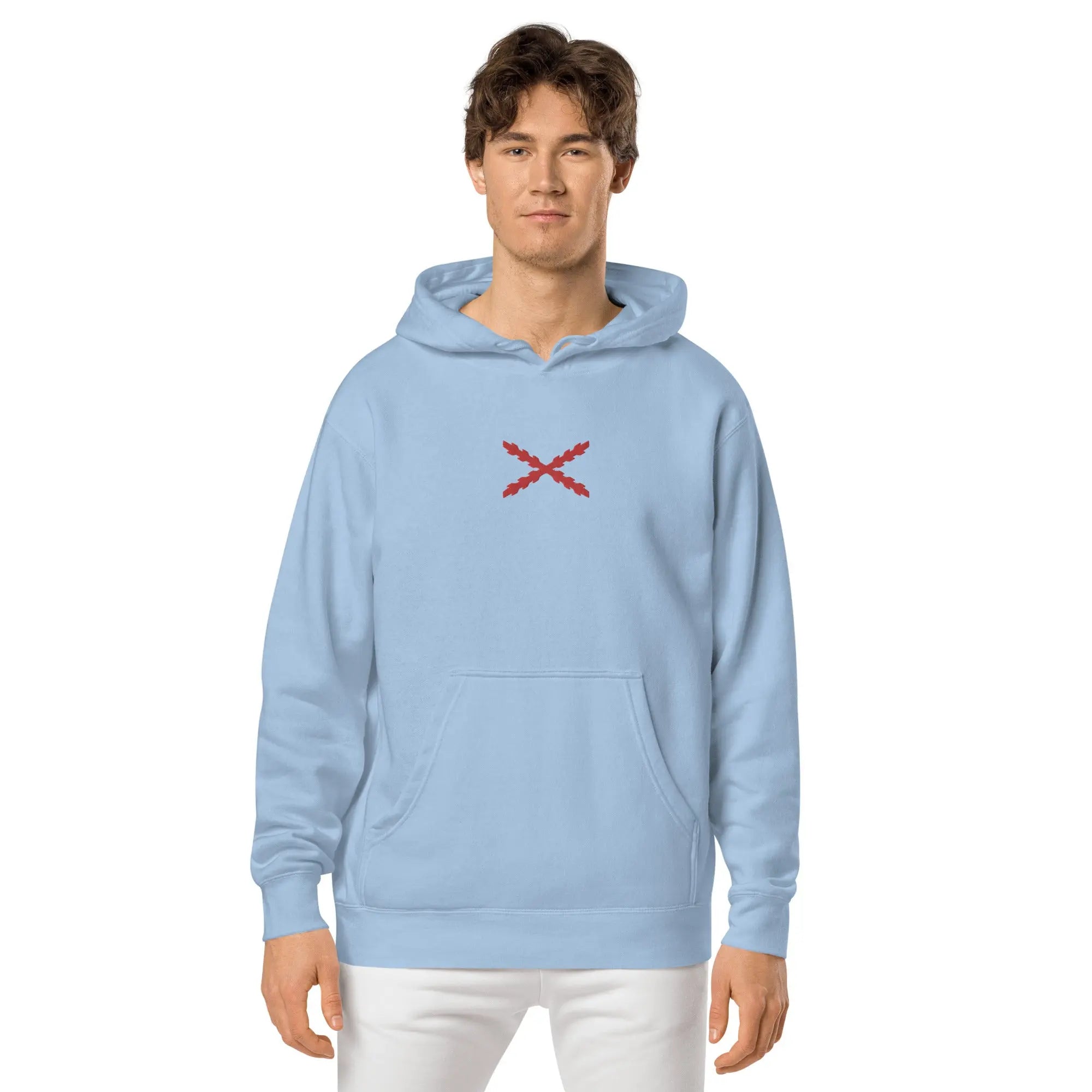 Comprar Sudadera Cruz de Borgoña con capucha unisex Bandera España La Flamenca de Borgoña Patricia Muñoz VOX