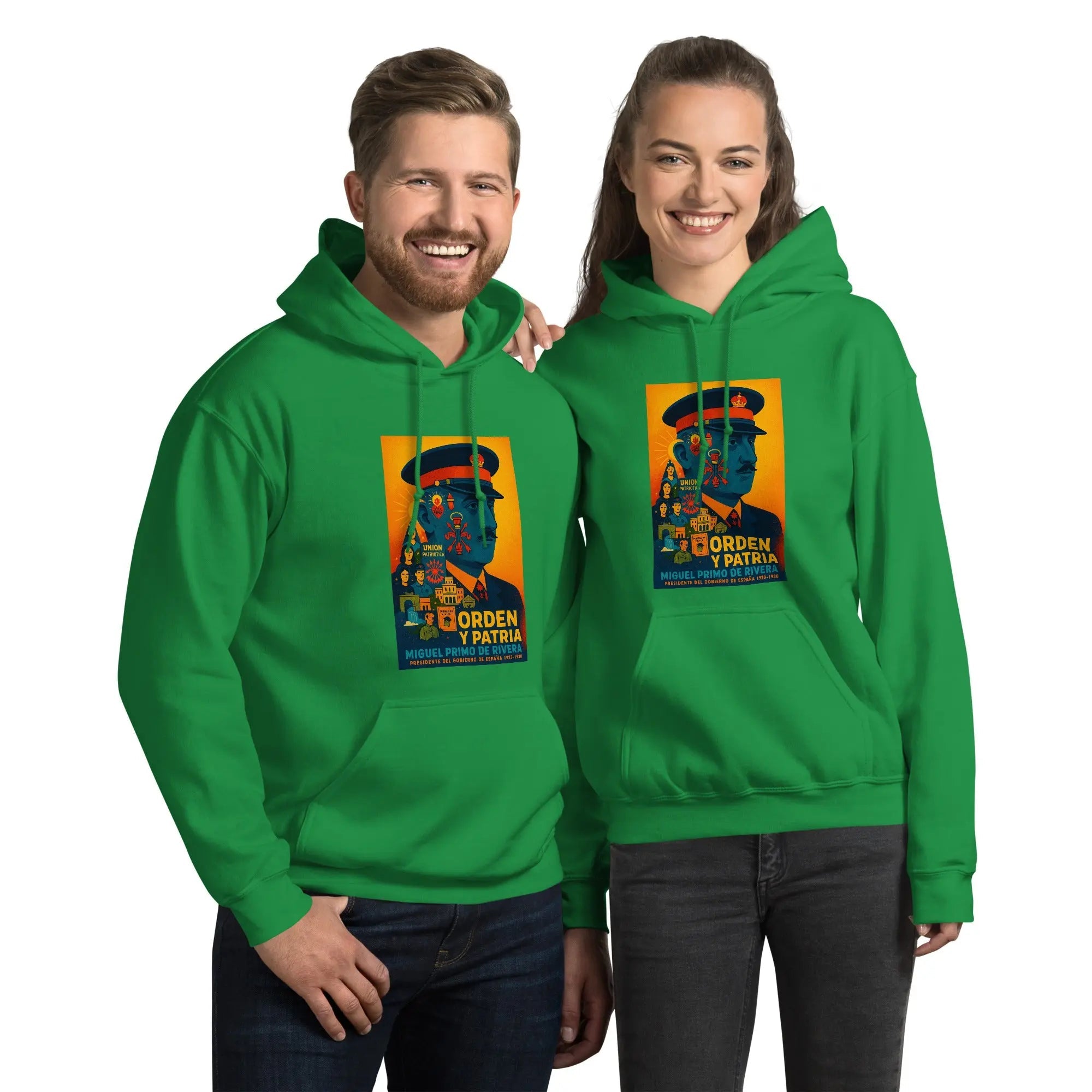 Comprar Sudadera con capucha unisex La Flamenca de Borgoña, Bandera de España, Cruz de Borgoña, Patricia Muñoz, VOX