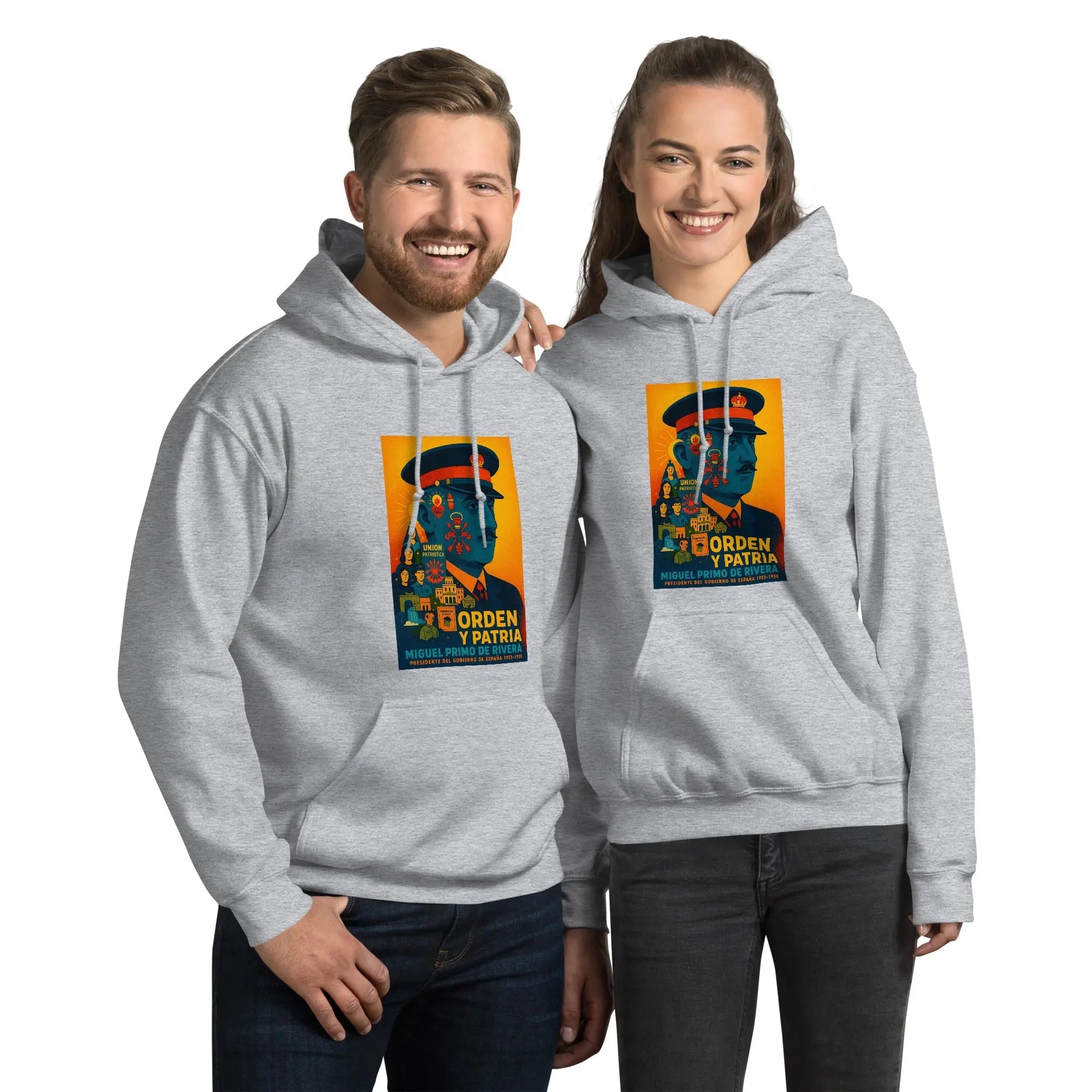 Comprar Sudadera con capucha unisex La Flamenca de Borgoña, Bandera de España, Cruz de Borgoña, Patricia Muñoz, VOX