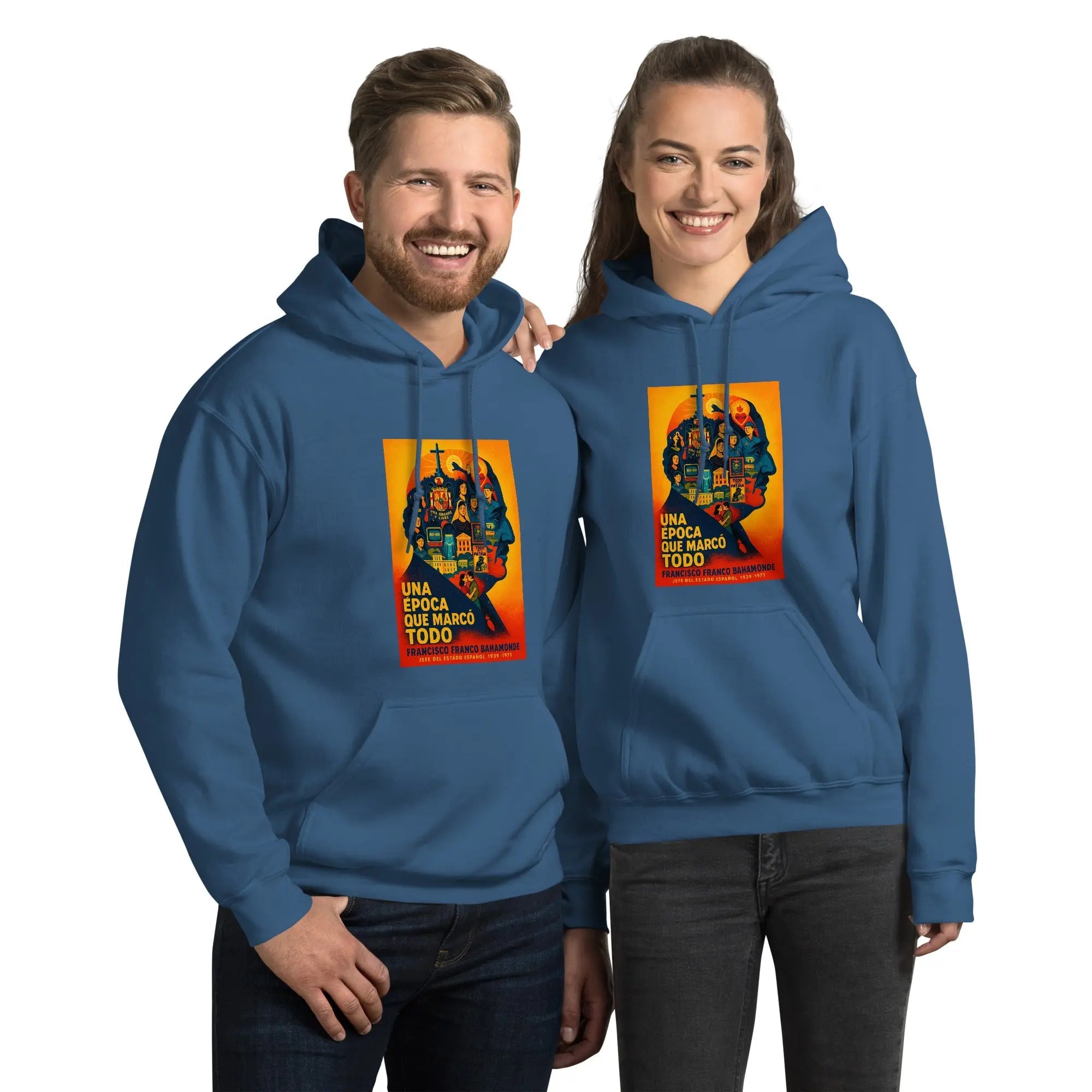 Comprar Sudadera con capucha unisex La Flamenca de Borgoña, Bandera de España, Cruz de Borgoña, Patricia Muñoz, VOX