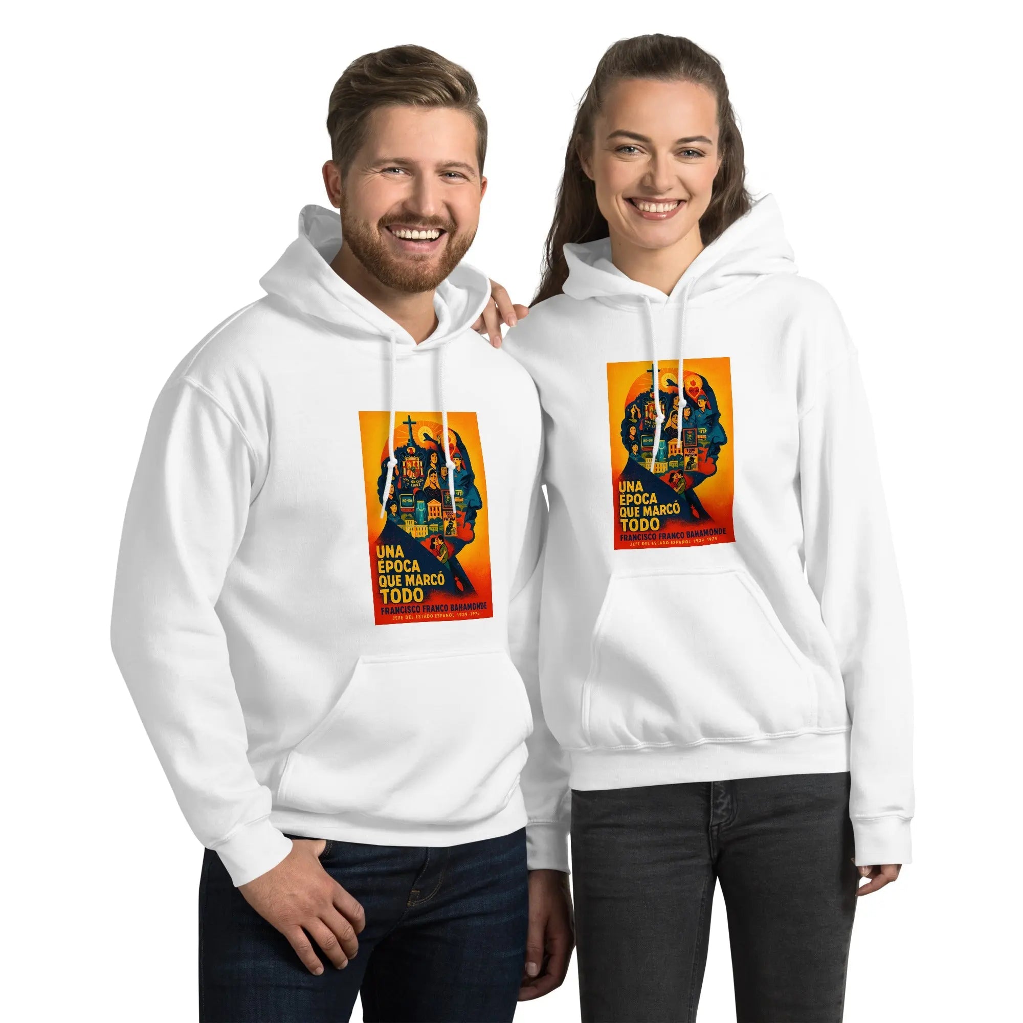 Comprar Sudadera con capucha unisex La Flamenca de Borgoña, Bandera de España, Cruz de Borgoña, Patricia Muñoz, VOX