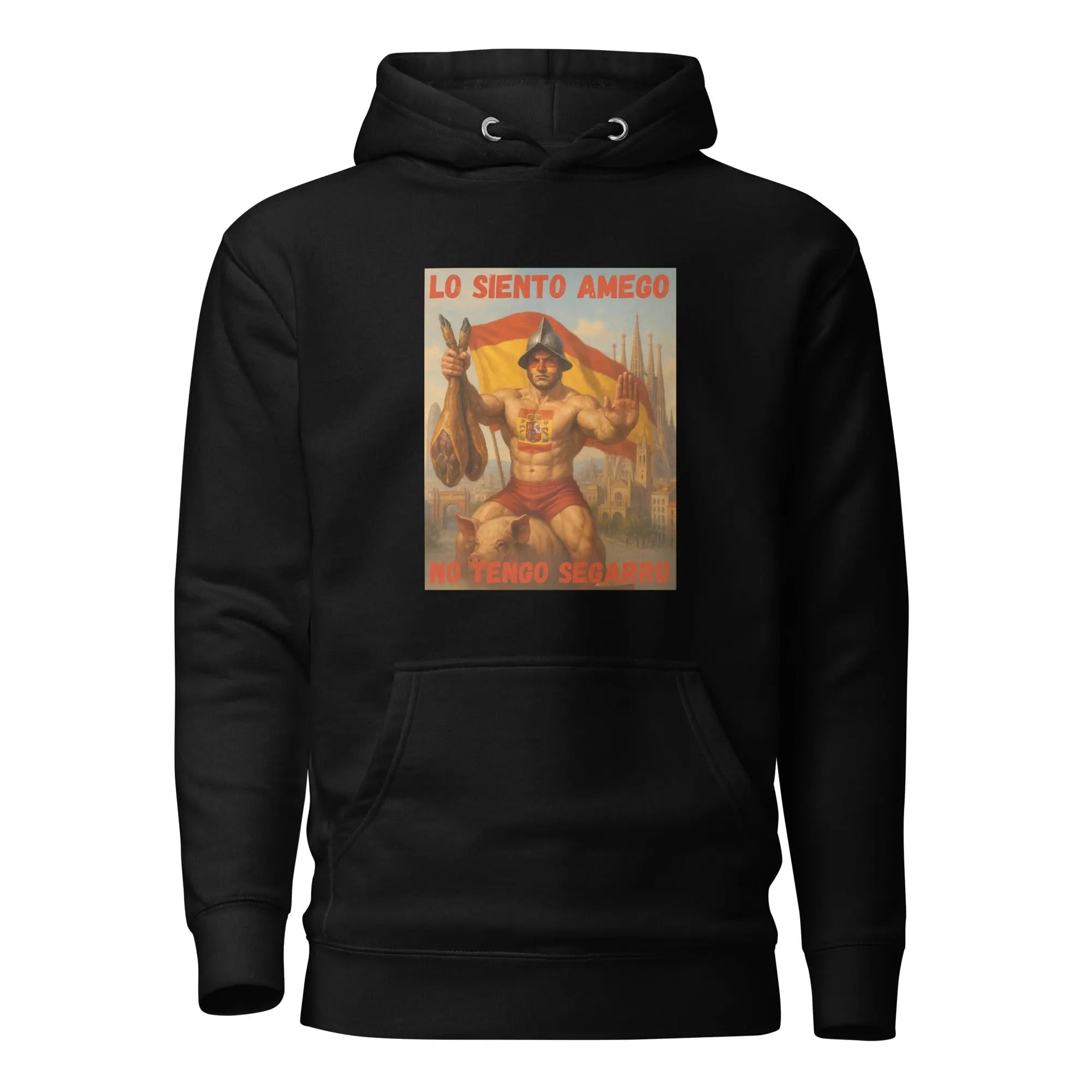 Comprar Sudadera con capucha unisex La Flamenca de Borgoña, Bandera de España, Cruz de Borgoña, Patricia Muñoz, VOX