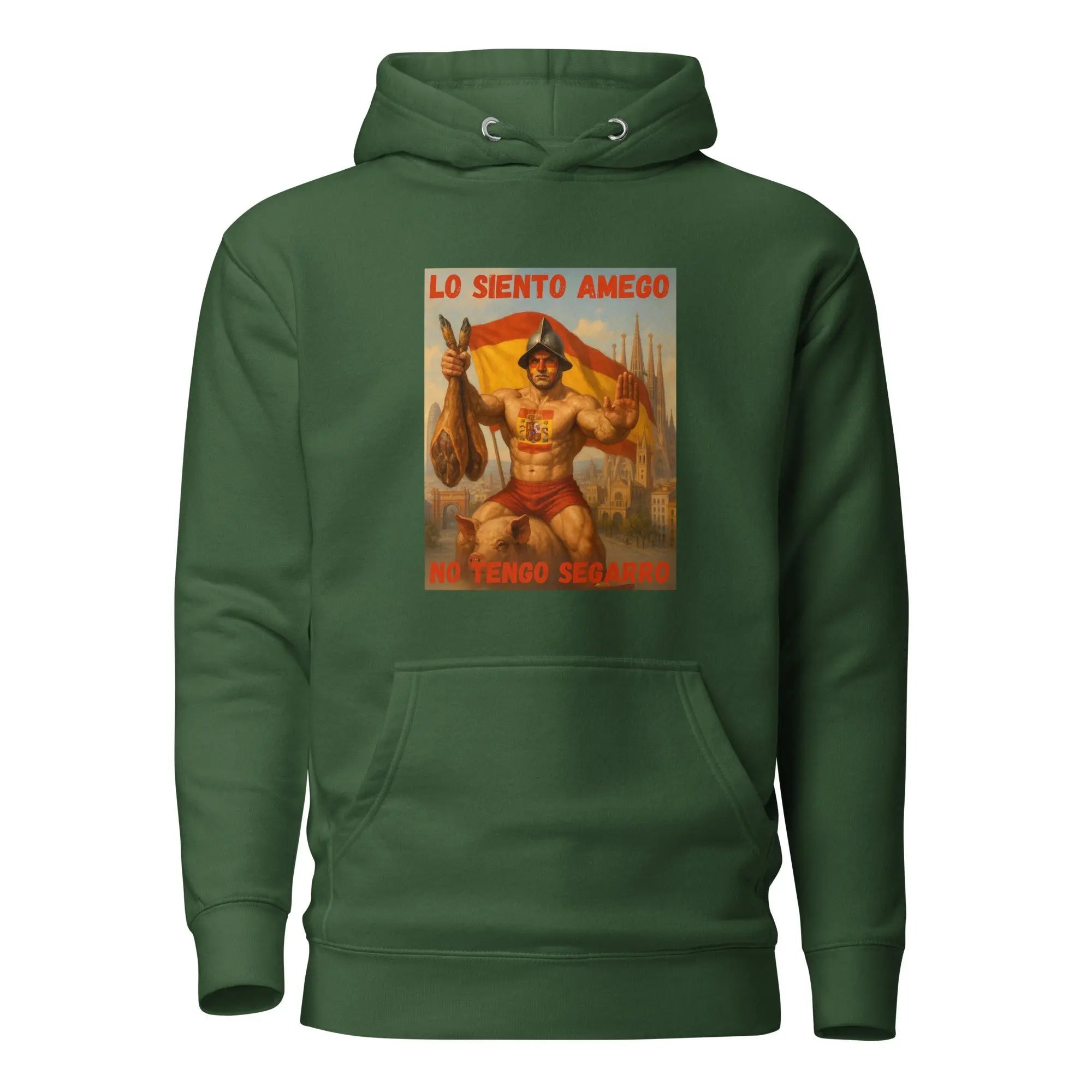 Comprar Sudadera con capucha unisex La Flamenca de Borgoña, Bandera de España, Cruz de Borgoña, Patricia Muñoz, VOX