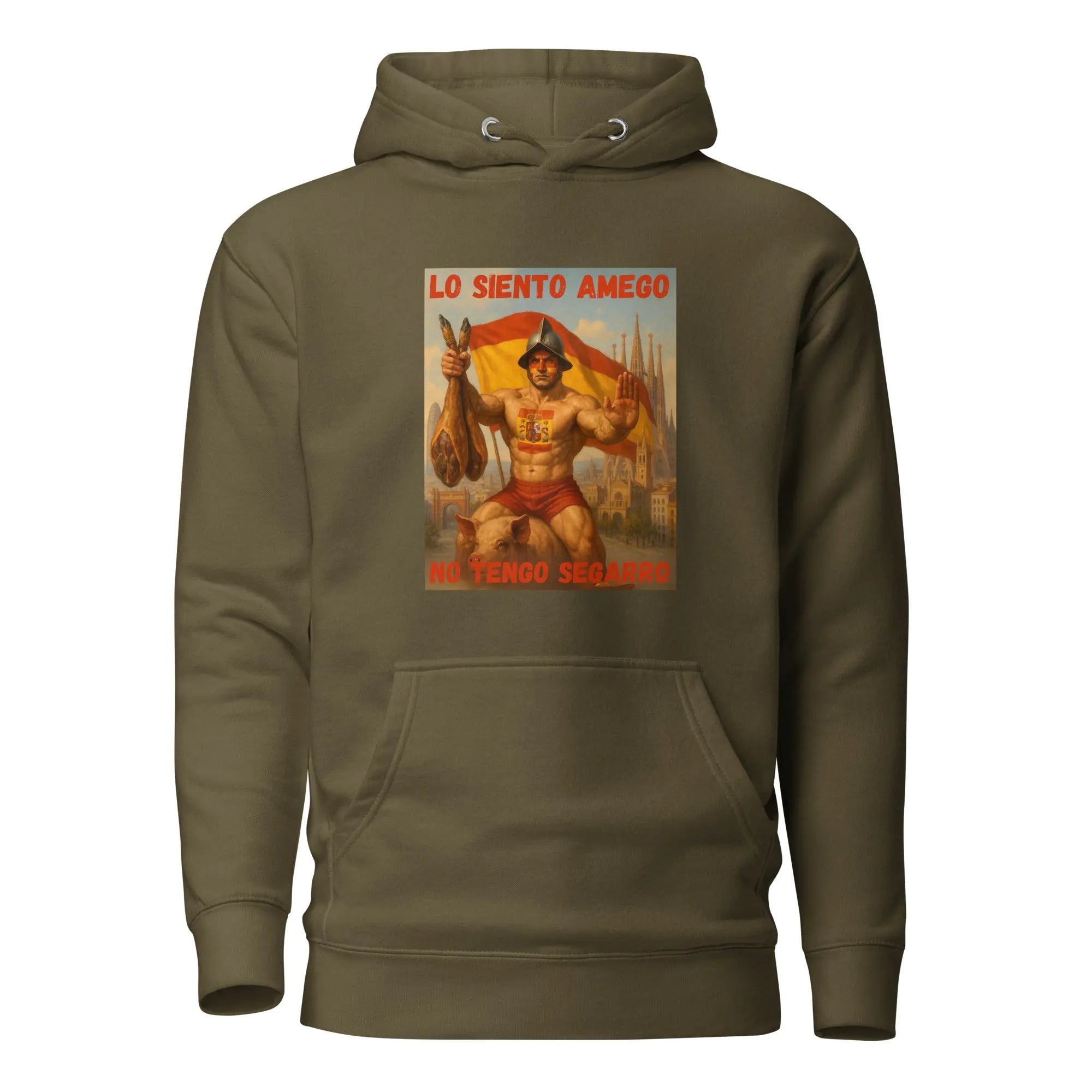 Comprar Sudadera con capucha unisex La Flamenca de Borgoña, Bandera de España, Cruz de Borgoña, Patricia Muñoz, VOX