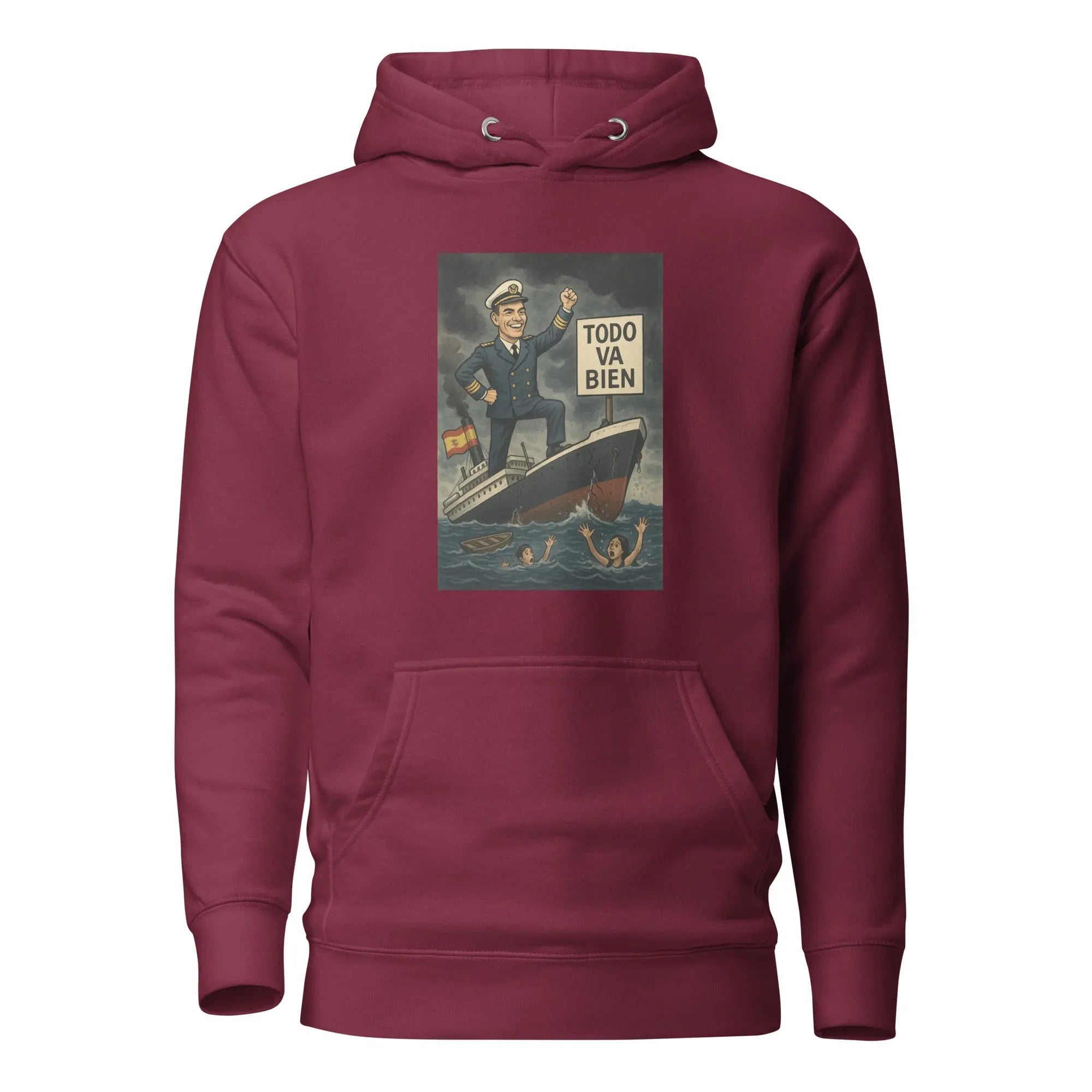 Comprar Sudadera con capucha unisex La Flamenca de Borgoña, Bandera de España, Cruz de Borgoña, Patricia Muñoz, VOX