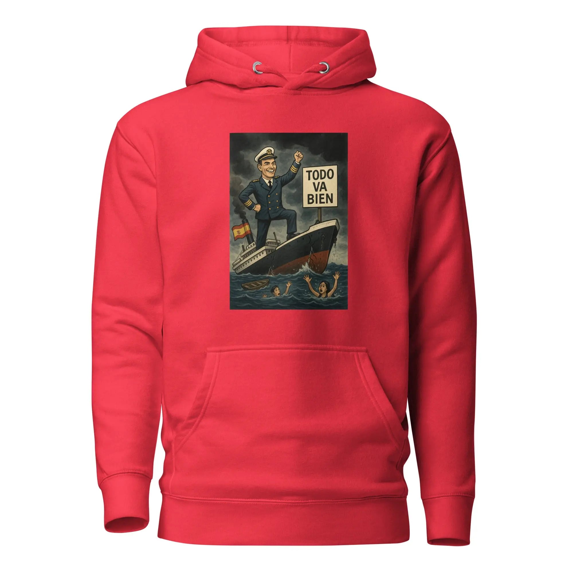 Comprar Sudadera con capucha unisex La Flamenca de Borgoña, Bandera de España, Cruz de Borgoña, Patricia Muñoz, VOX