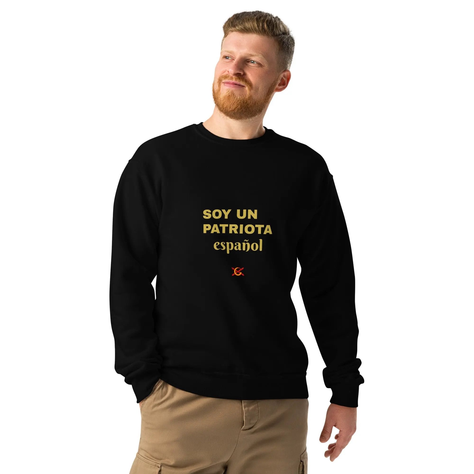 Comprar Sudadera cuello redondo "Soy un patriota español" La Flamenca de Borgoña Bandera España