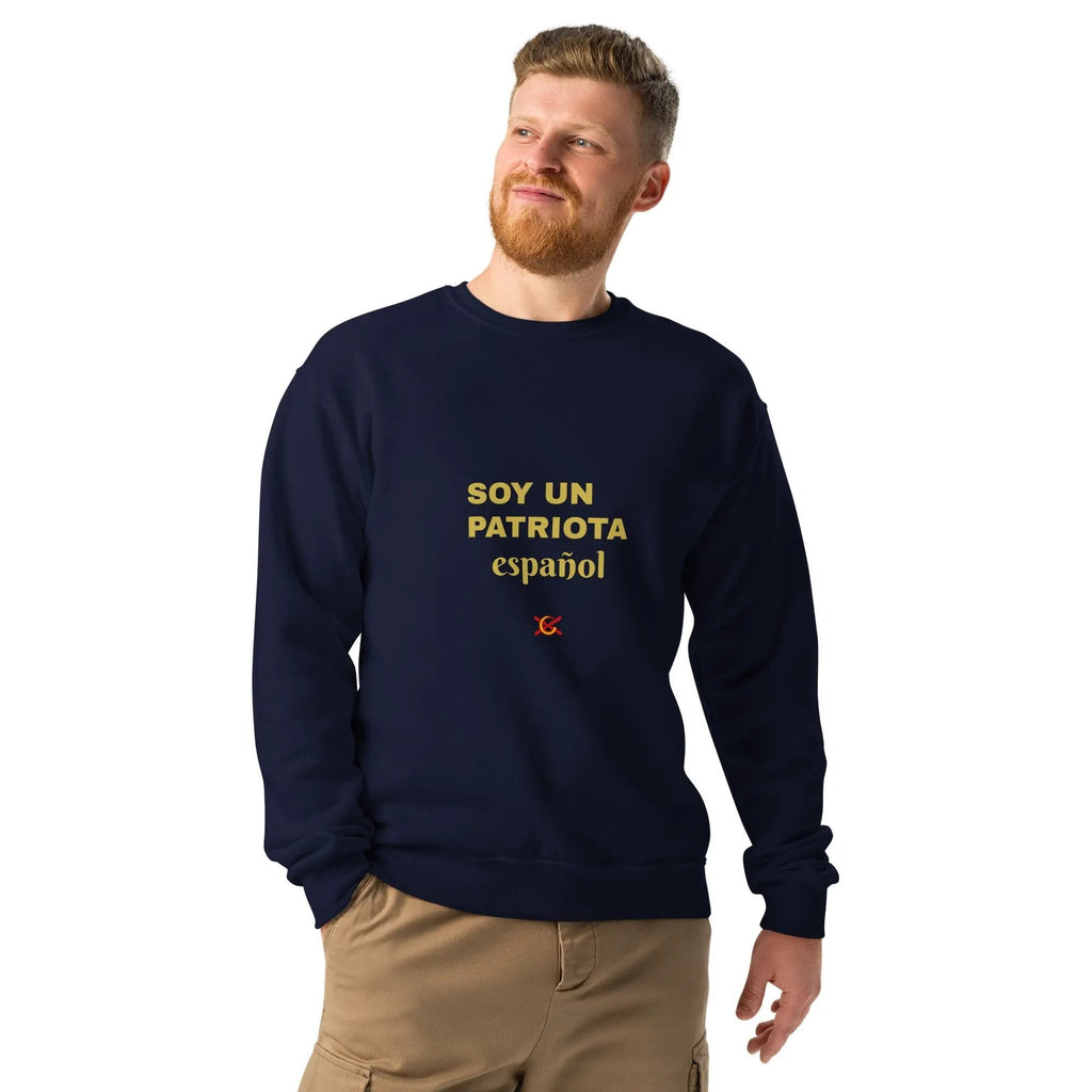 Comprar Sudadera cuello redondo "Soy un patriota español" La Flamenca de Borgoña Bandera España