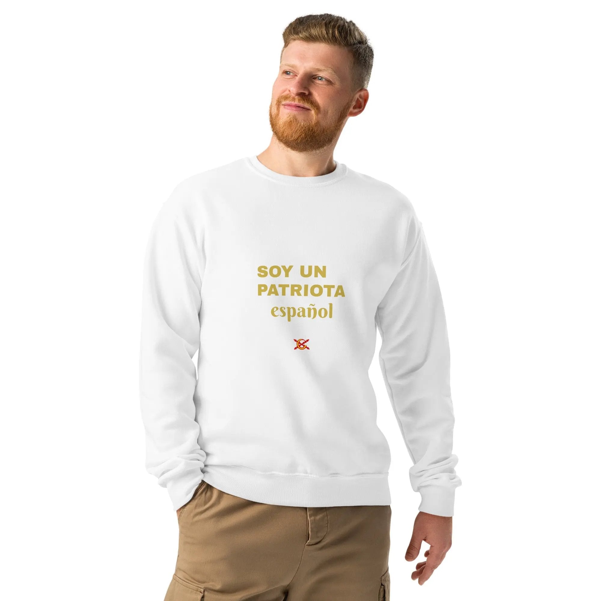 Comprar Sudadera cuello redondo "Soy un patriota español" La Flamenca de Borgoña Bandera España