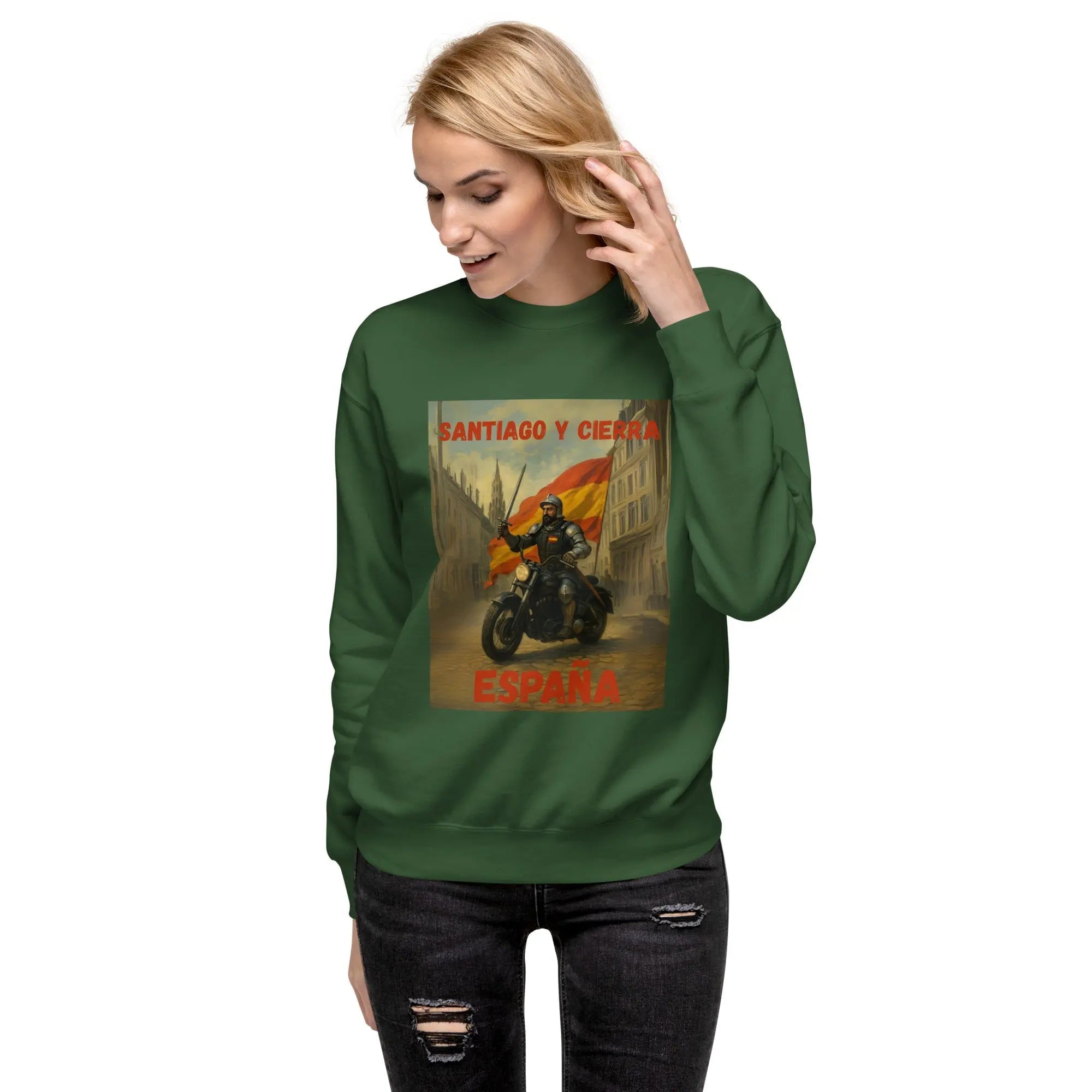 Comprar Sudadera "Santiago y cierra España" Bandera España La Flamenca de Borgoña Patricia Muñoz VOX