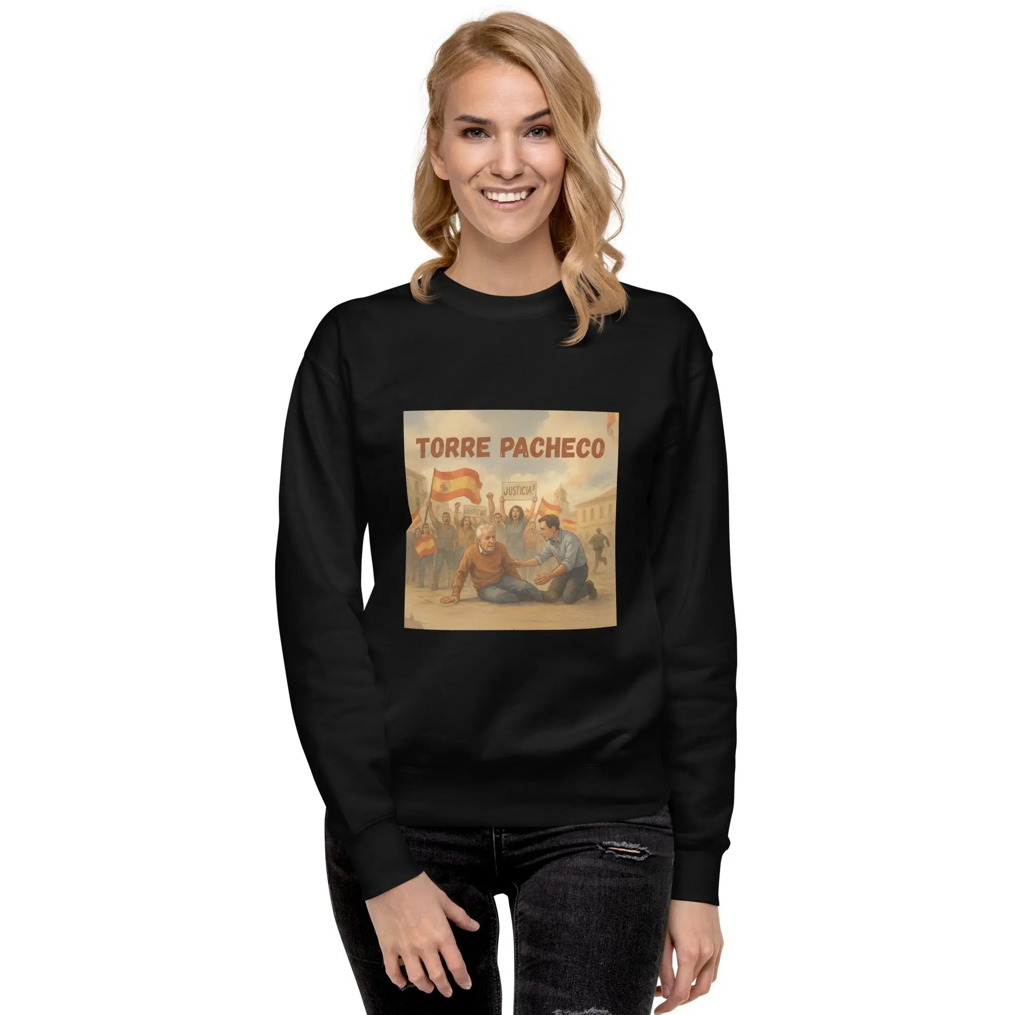Comprar Sudadera gruesa unisex La Flamenca de Borgoña, Bandera de España, Cruz de Borgoña, Patricia Muñoz, VOX