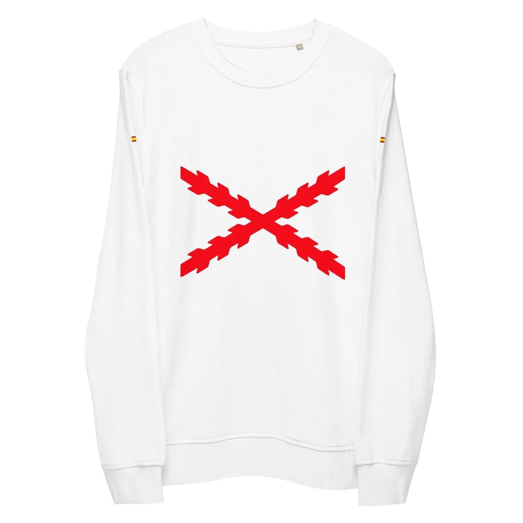 Comprar Sudadera orgánica unisex Cruz de Borgoña Bandera España La Flamenca de Borgoña Patricia Muñoz VOX