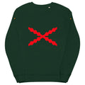 Comprar Sudadera orgánica unisex Cruz de Borgoña Bandera España La Flamenca de Borgoña Patricia Muñoz VOX