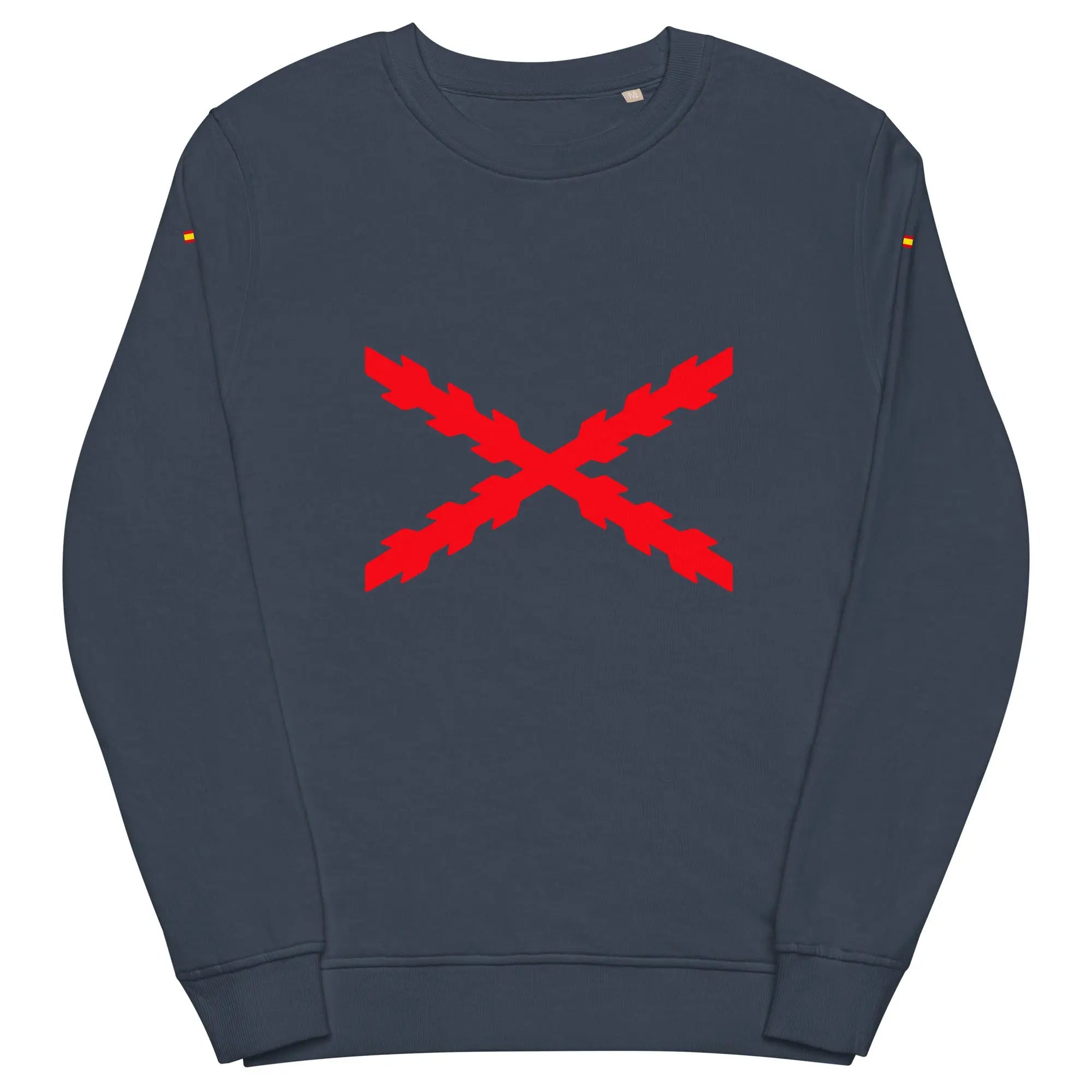 Comprar Sudadera orgánica unisex Cruz de Borgoña Bandera España La Flamenca de Borgoña Patricia Muñoz VOX