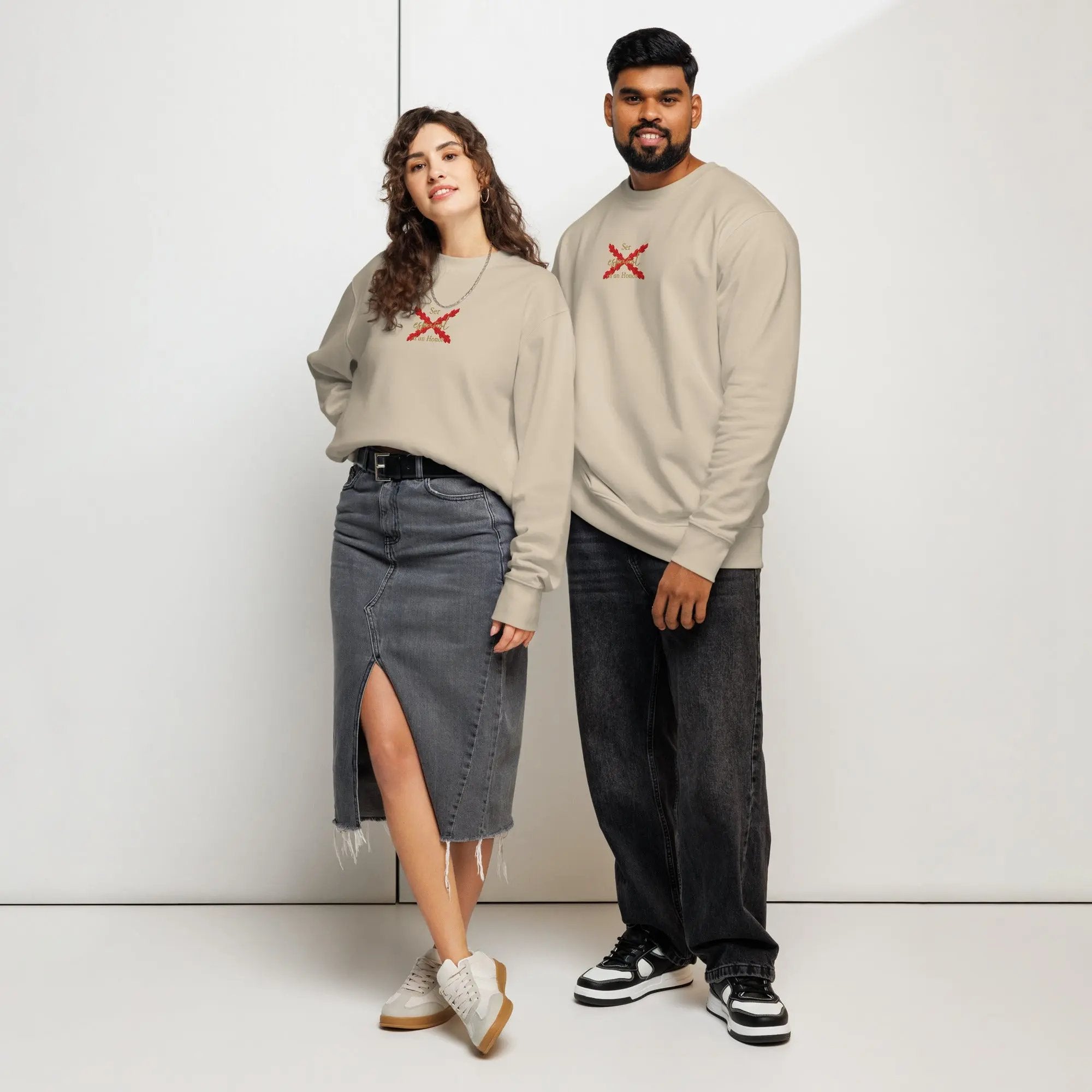 Comprar Sudadera orgánica unisex "Ser español es un Honor" La Flamenca de Borgoña Bandera España