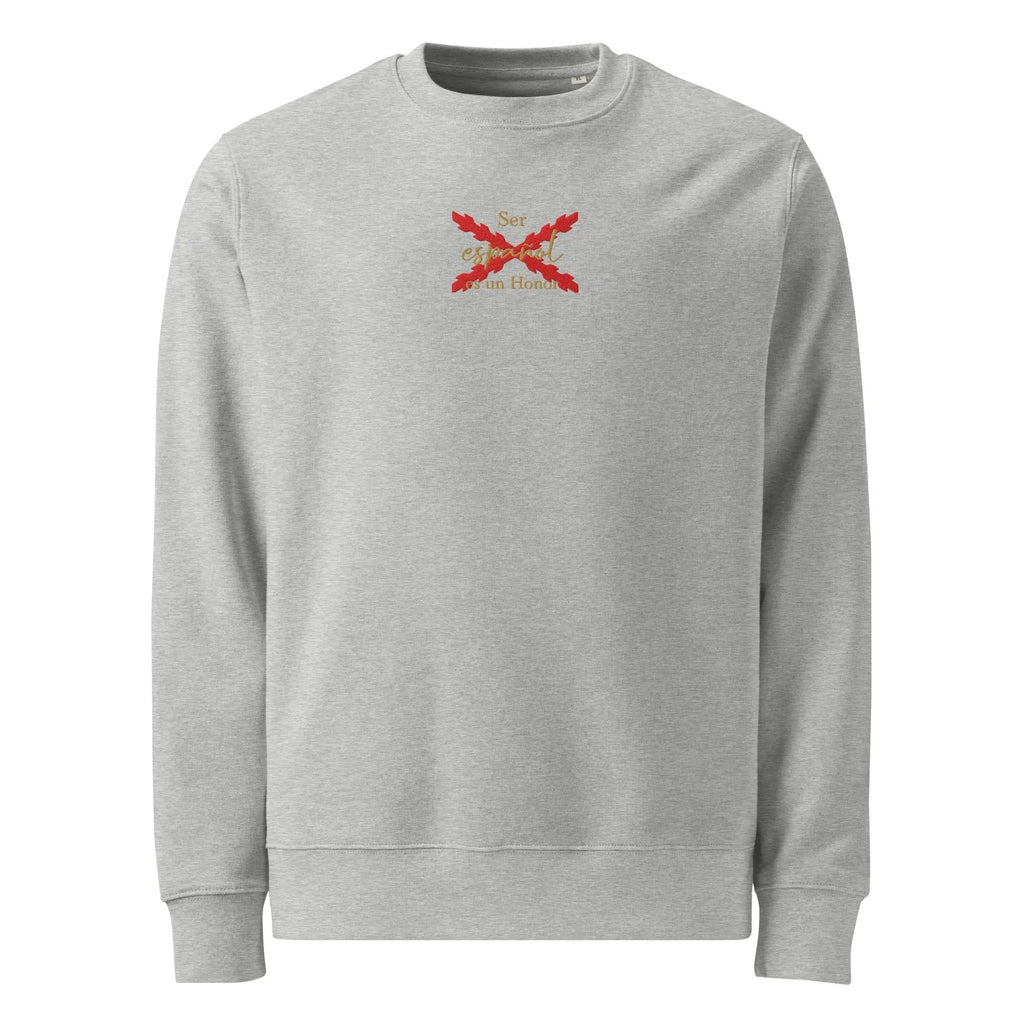 Comprar Sudadera orgánica unisex "Ser español es un Honor" La Flamenca de Borgoña Bandera España
