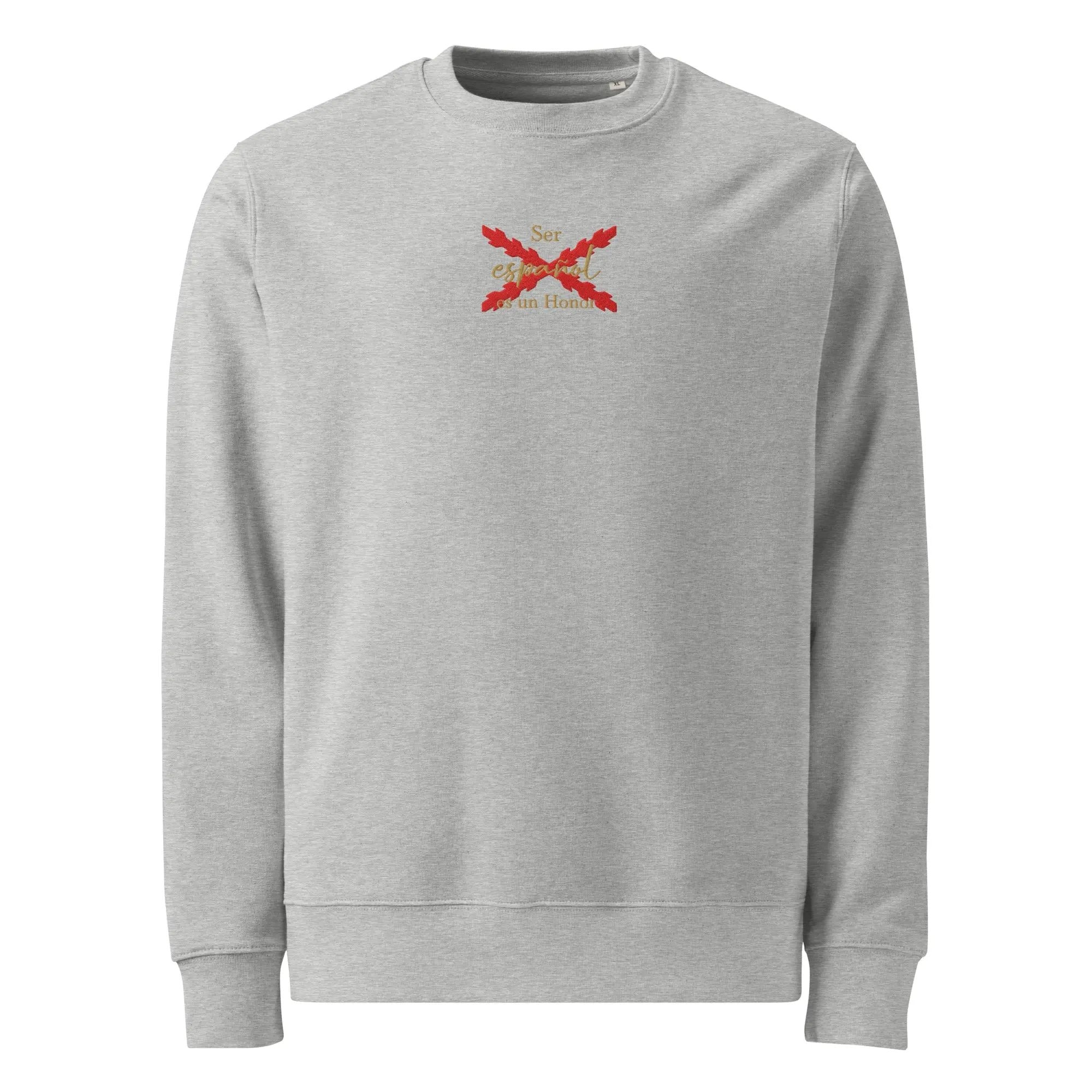 Comprar Sudadera orgánica unisex "Ser español es un Honor" La Flamenca de Borgoña Bandera España