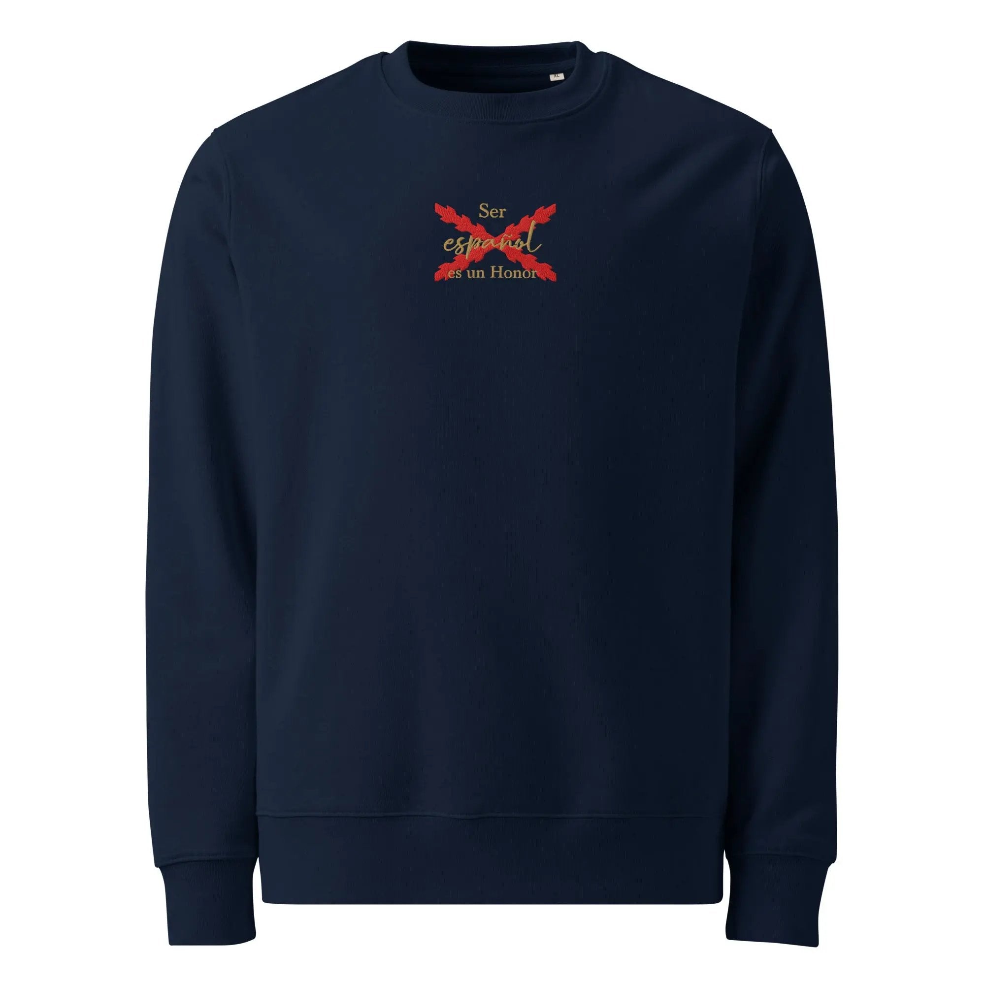Comprar Sudadera orgánica unisex "Ser español es un Honor" La Flamenca de Borgoña Bandera España