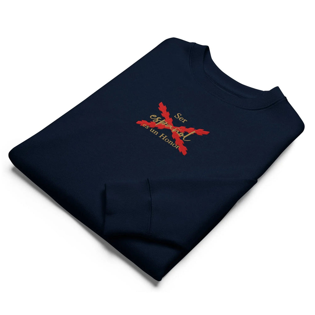 Comprar Sudadera orgánica unisex "Ser español es un Honor" La Flamenca de Borgoña Bandera España