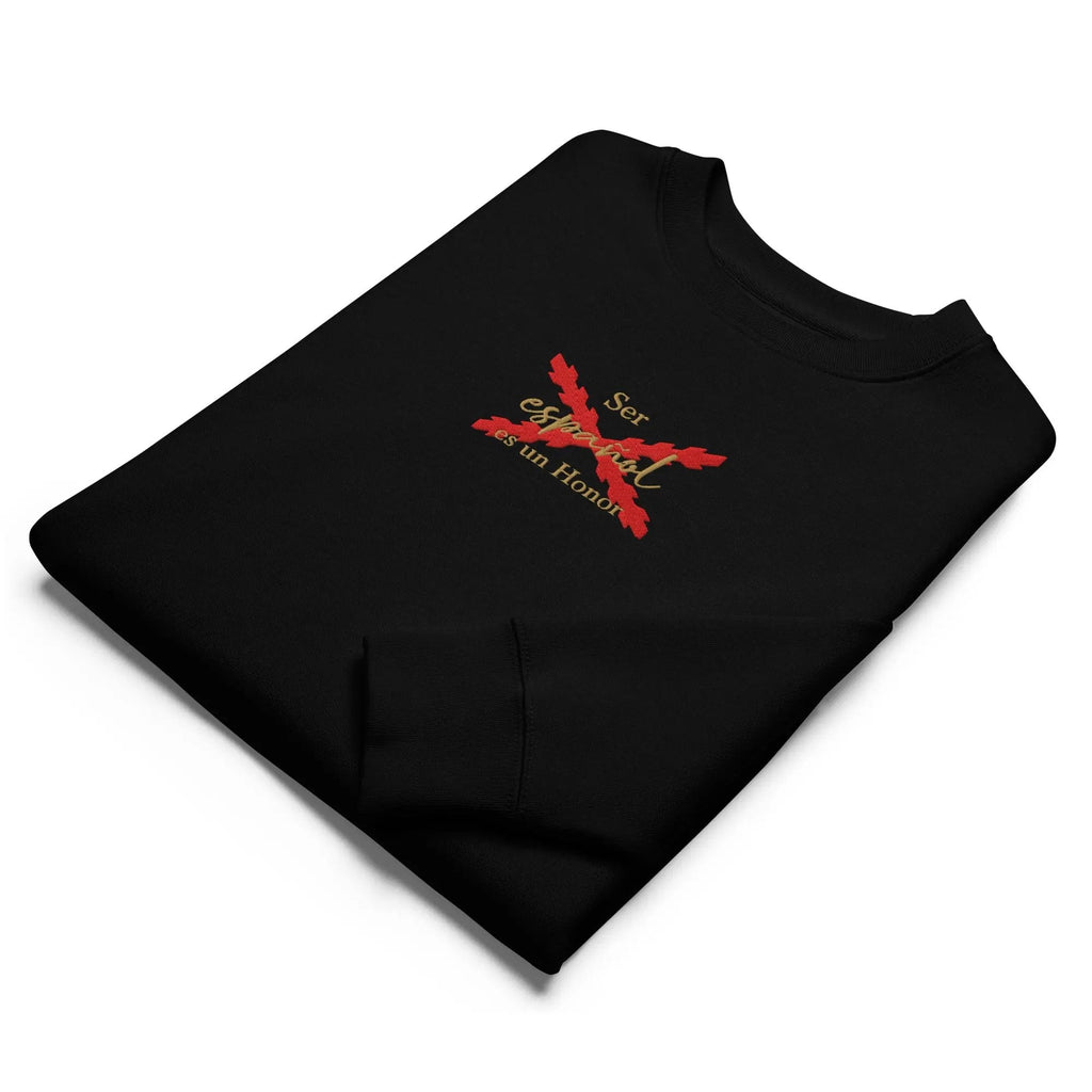 Comprar Sudadera orgánica unisex "Ser español es un Honor" La Flamenca de Borgoña Bandera España