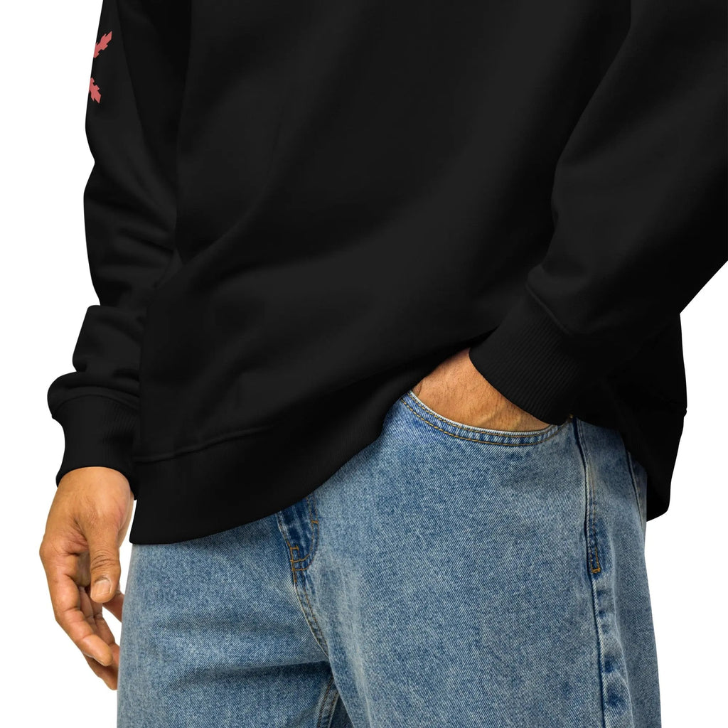 Comprar Sudadera oversize orgánica unisex "Tu regere imperio fluctus Hispane Memento" La Flamenca de Borgoña Bandera España