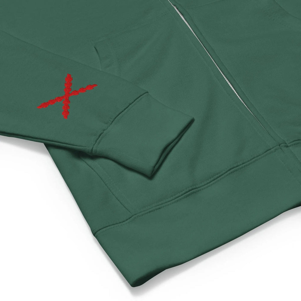 Comprar Sudadera polar con capucha y cremallera unisex Cruz de Borgoña La Flamenca de Borgoña Bandera España