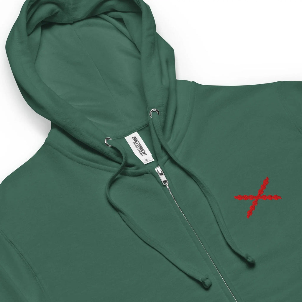 Comprar Sudadera polar con capucha y cremallera unisex Cruz de Borgoña La Flamenca de Borgoña Bandera España