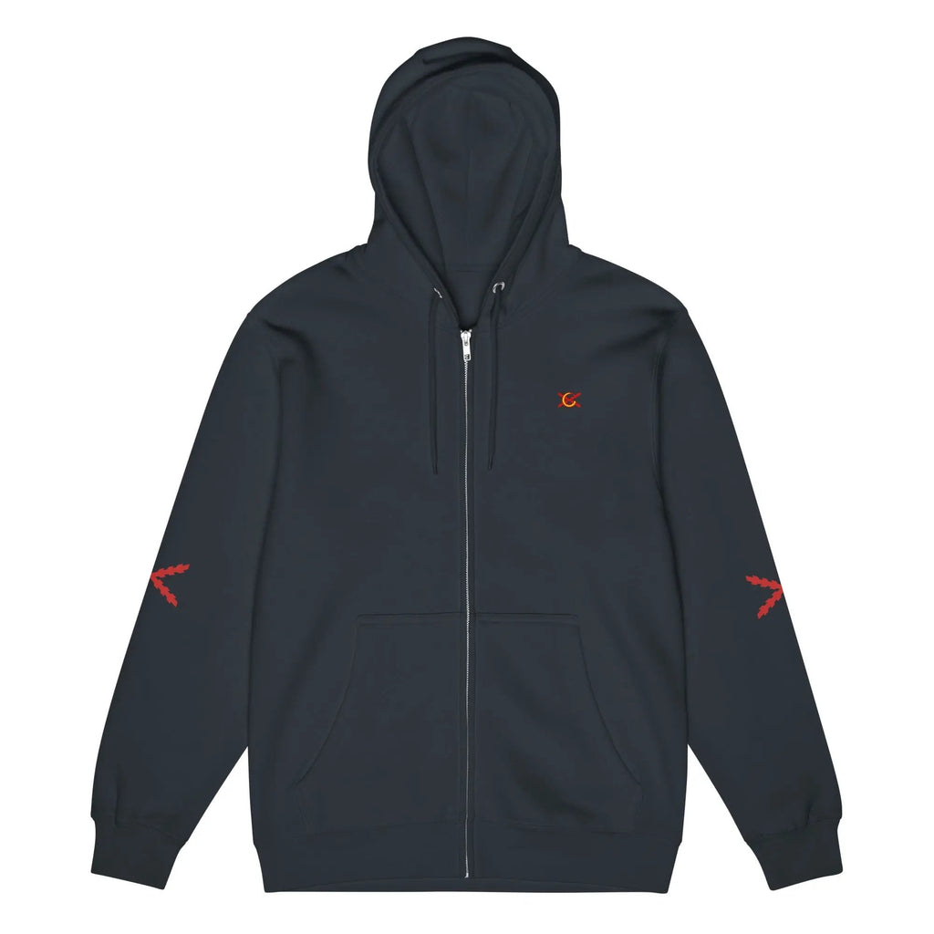 Comprar Sudadera premium con cremallera completa "Ser español es un Honor" La Flamenca de Borgoña Bandera España