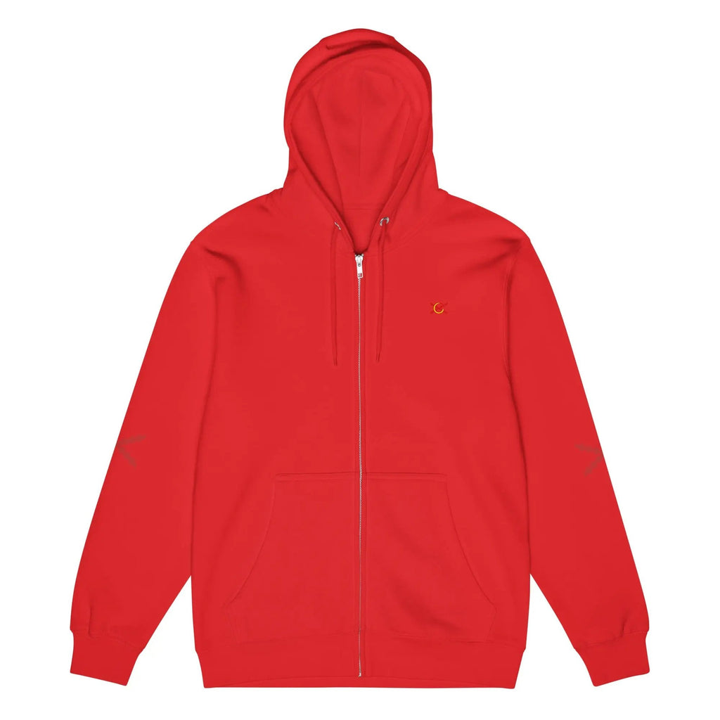Comprar Sudadera premium con cremallera completa "Ser español es un Honor" La Flamenca de Borgoña Bandera España