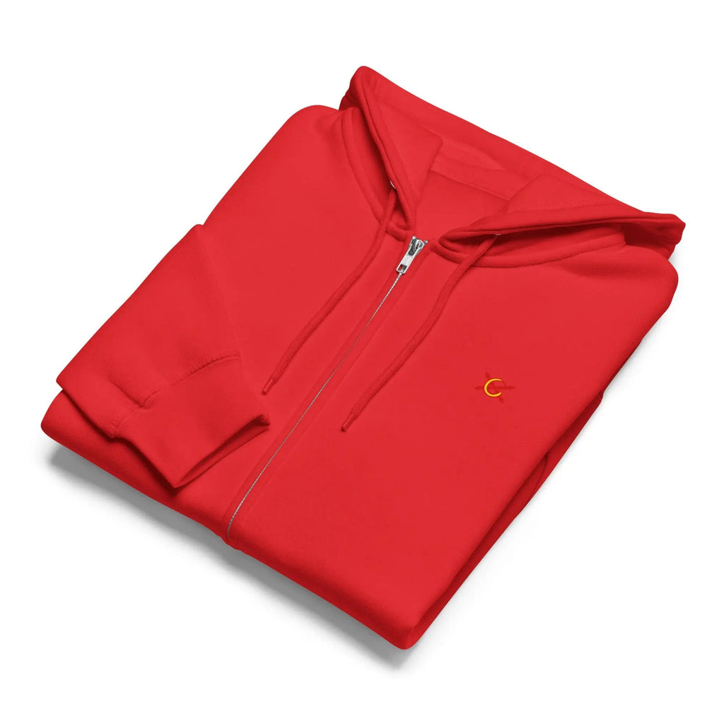 Comprar Sudadera premium con cremallera completa "Ser español es un Honor" La Flamenca de Borgoña Bandera España