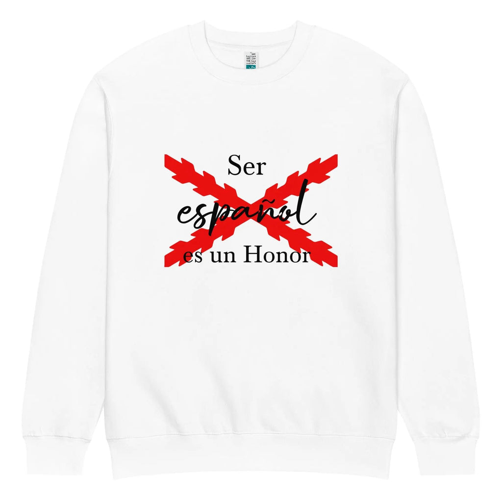 Comprar Sudadera premium unisex de cuello redondo "Ser español de Honor" La Flamenca de Borgoña Bandera España