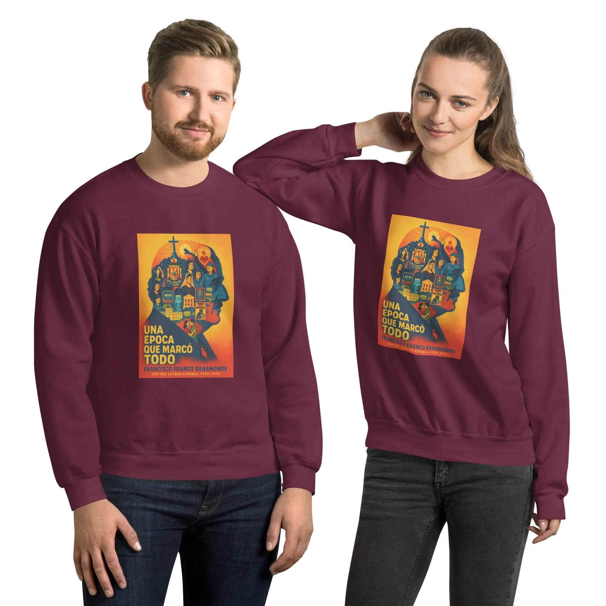 Comprar Sudadera unisex La Flamenca de Borgoña, Bandera de España, Cruz de Borgoña, Patricia Muñoz, VOX