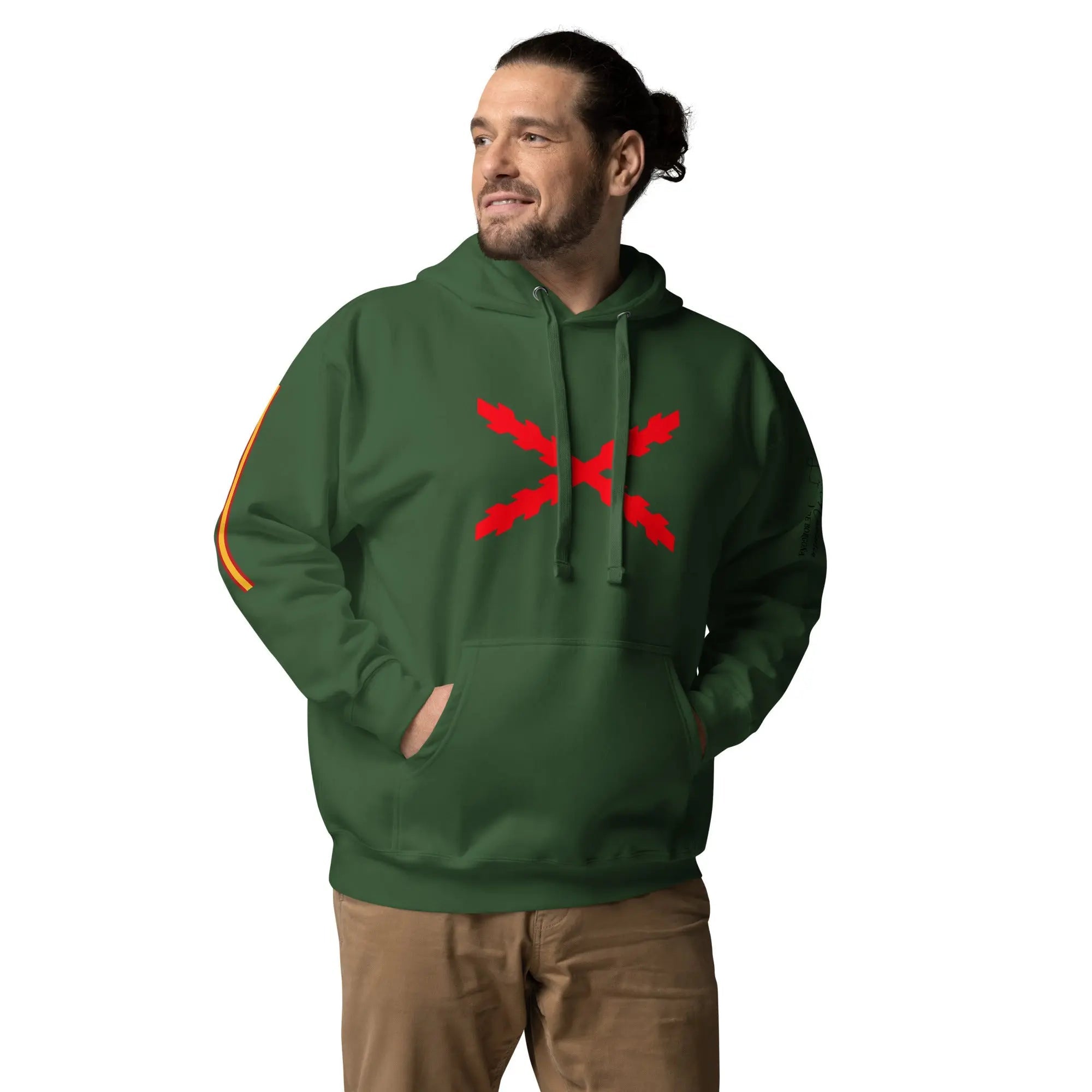 Comprar Sudadera unisex Tu Regere Imperio Fluctus Hispane Memento con capucha Bandera España La Flamenca de Borgoña Patricia Muñoz VOX