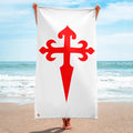 Comprar Toalla de Playa cruz de Santiago Bandera España La Flamenca de Borgoña Patricia Muñoz VOX