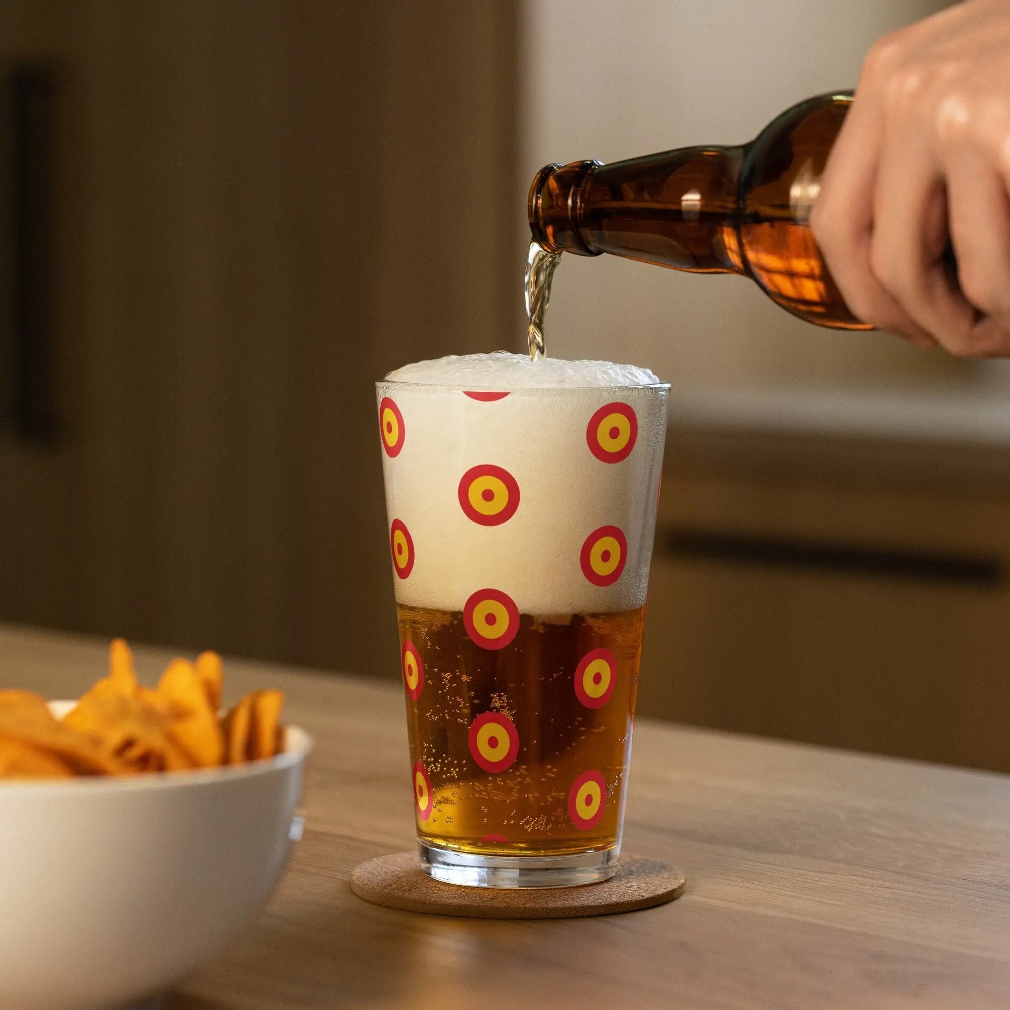Comprar Vaso de cerveza Escarapela La Flamenca de Borgoña Bandera España