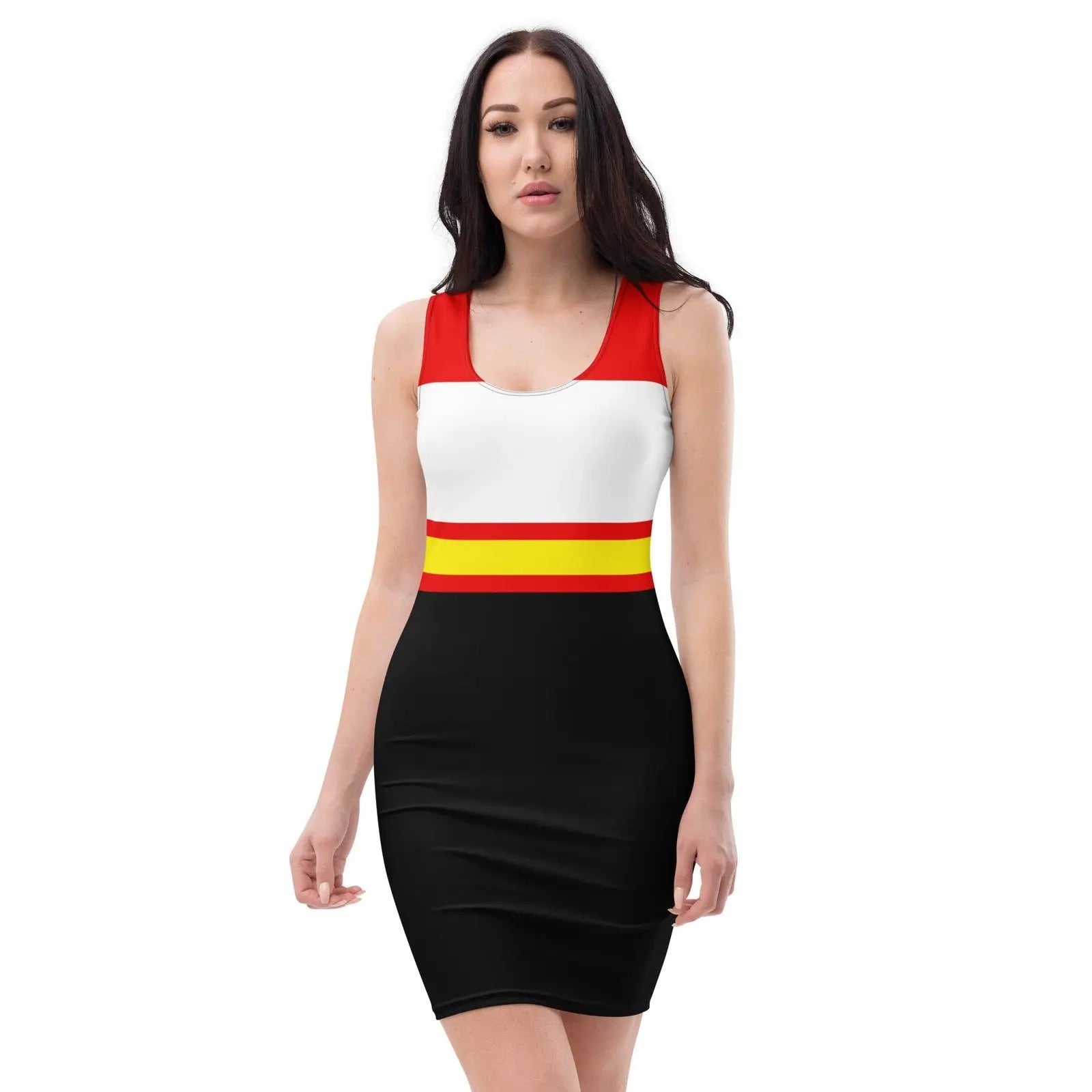 Comprar Vestido ceñido negro Bandera de España Bandera España La Flamenca de Borgoña Patricia Muñoz VOX