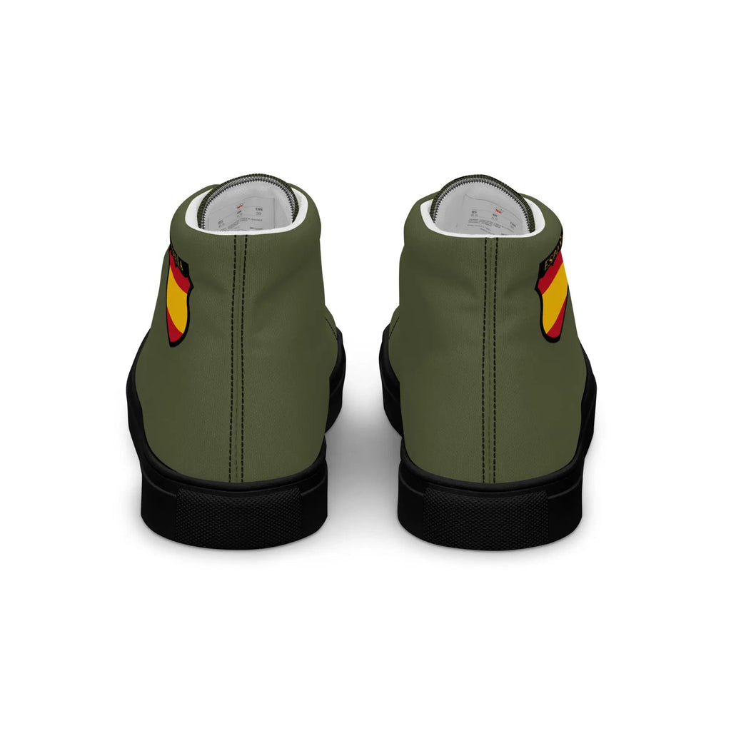 Comprar Zapatillas División Azul de lona de caña alta para hombre Bandera España La Flamenca de Borgoña Patricia Muñoz VOX