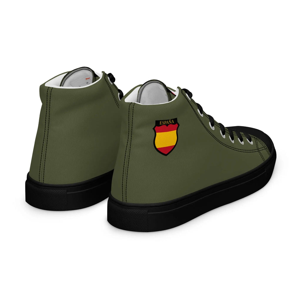 Comprar Zapatillas División Azul de lona de caña alta para hombre Bandera España La Flamenca de Borgoña Patricia Muñoz VOX