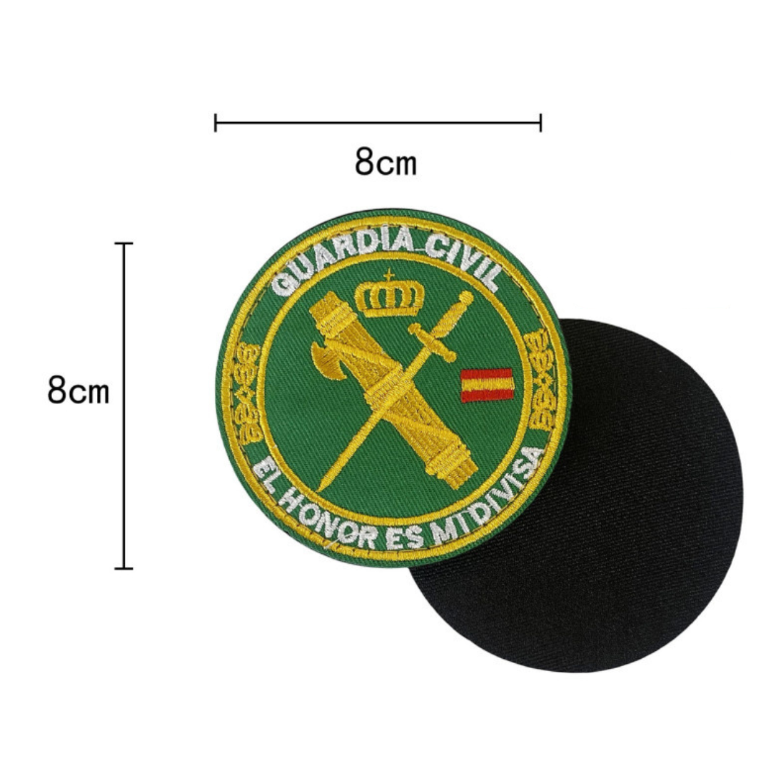 Parche Bordado con Velcro Guardia Civil Verde 8x8cm