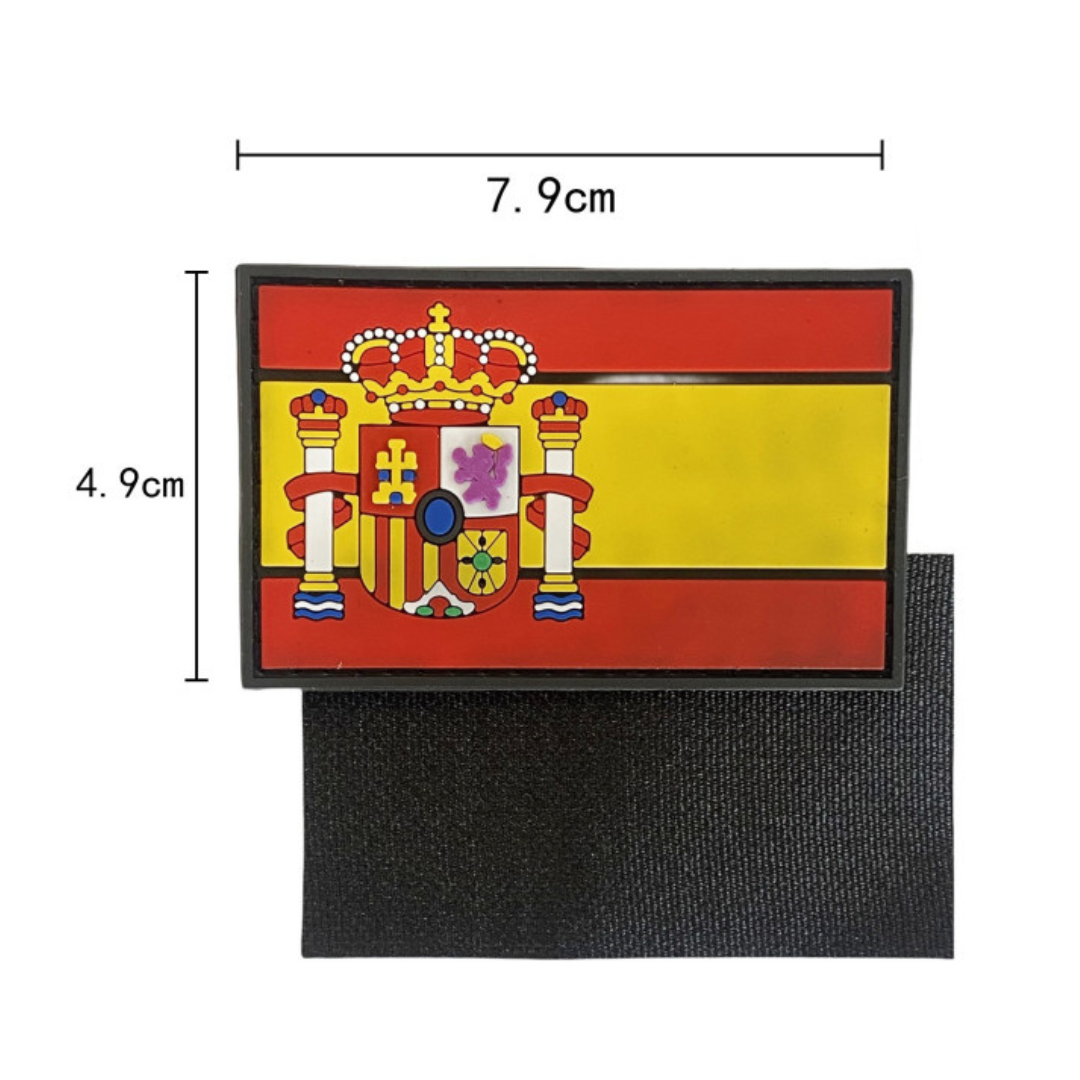 Parche PVC con Velcro Bandera España 8x5cm