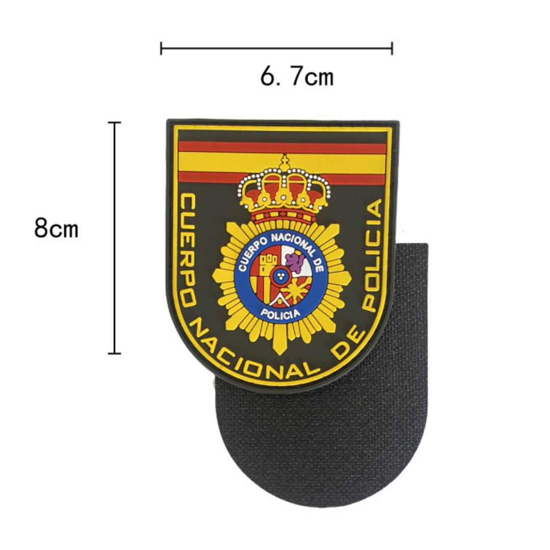 Parche PVC con Velcro Escudo Policia 8x7cm