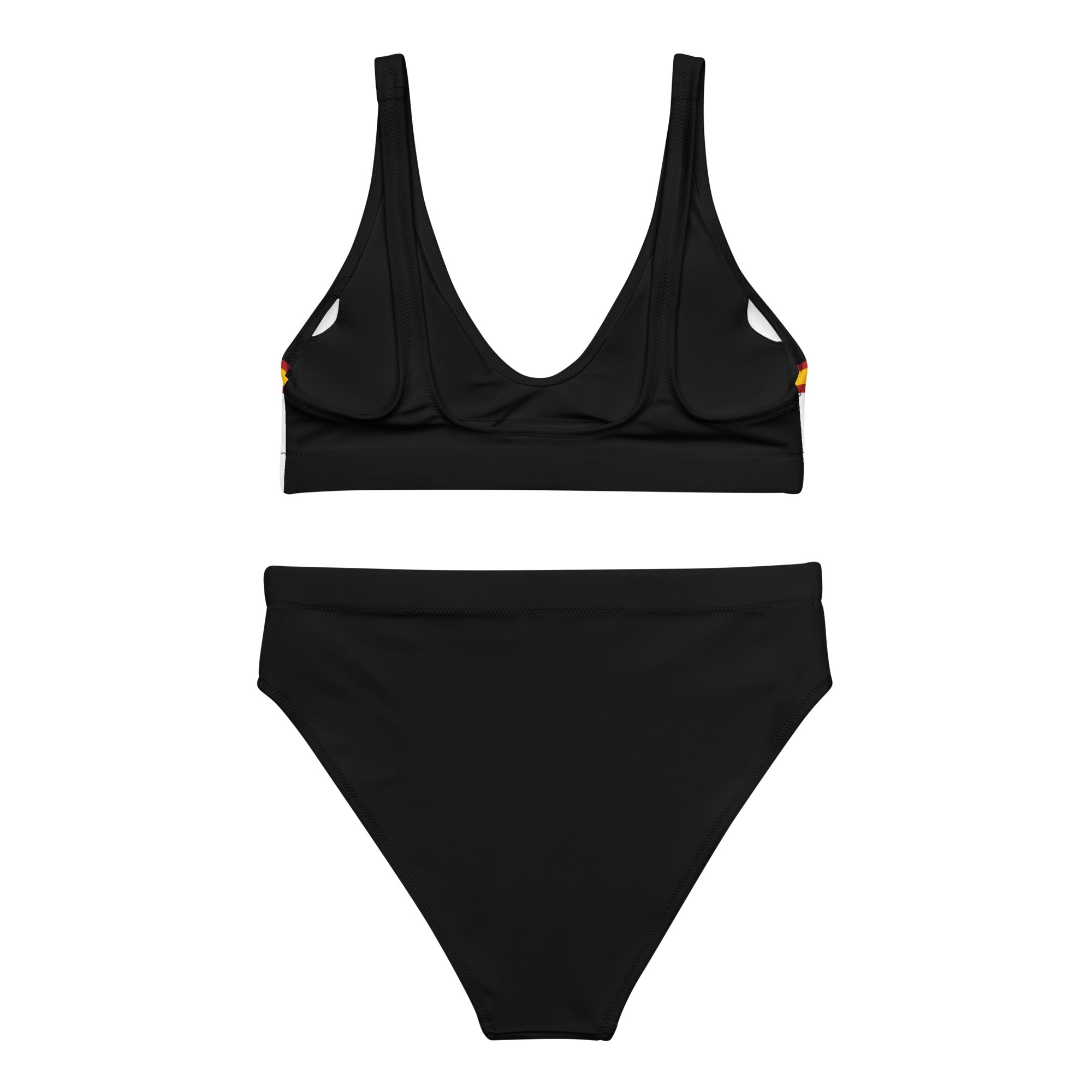 Bikini reciclado talle alto Bandera de España - LaFlamencadeBorgoña