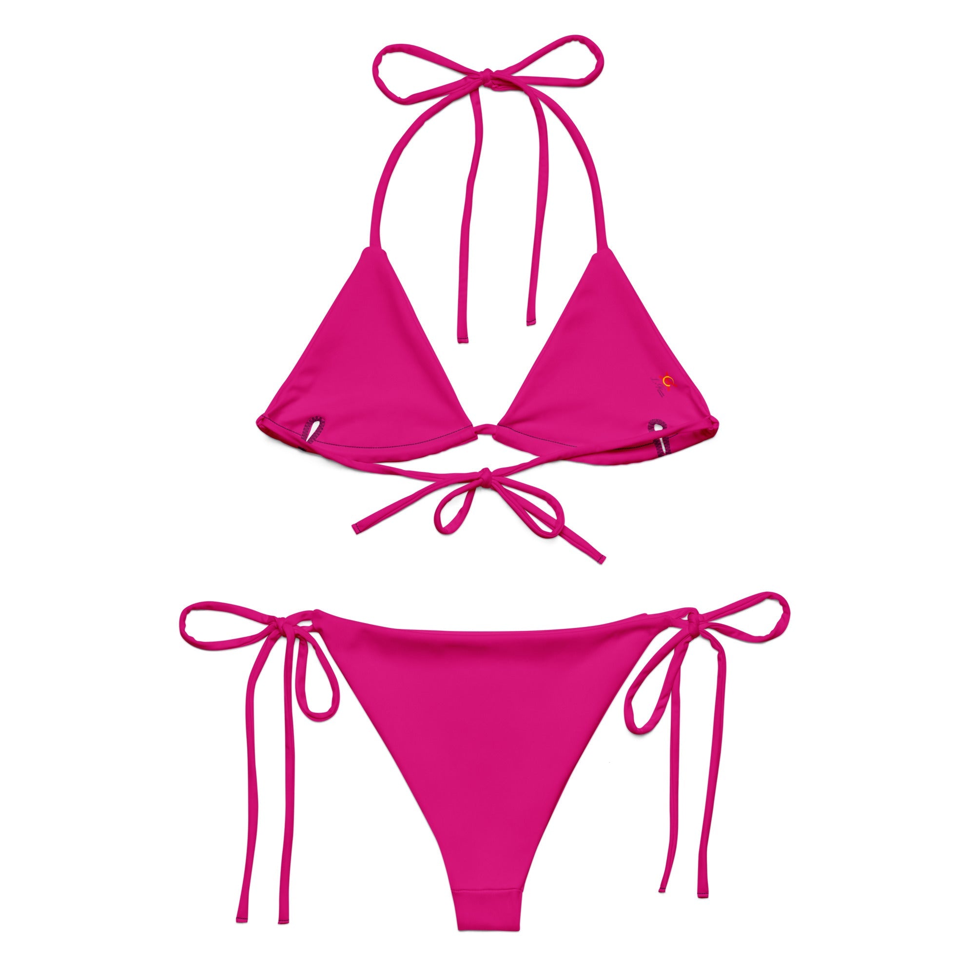 Comprar Bikini de triángulo Fucsia rosa capote Bandera España La Flamenca de Borgoña Patricia Muñoz VOX