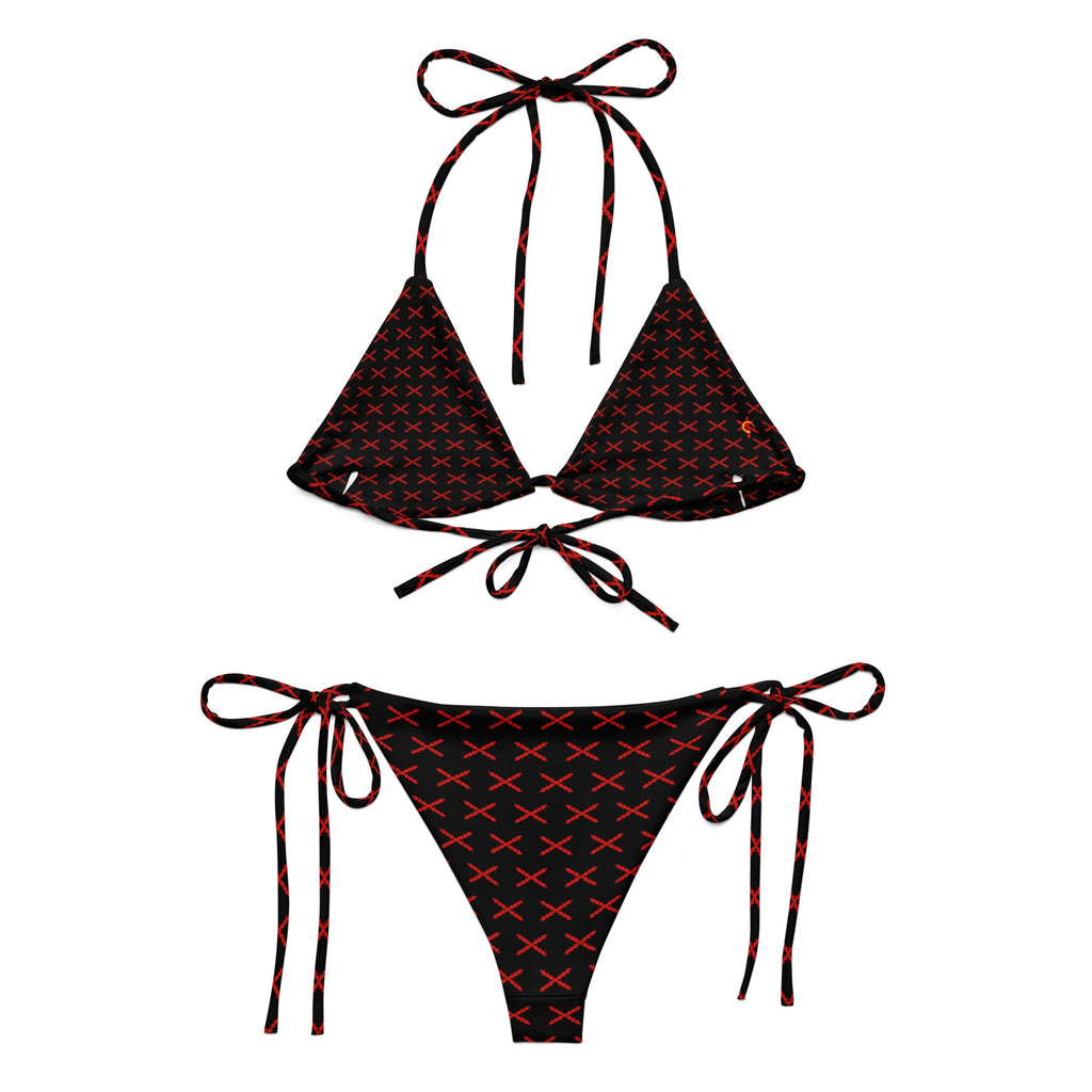 Bikini de triángulo Cruz de Borgoña mosaico - LaFlamencadeBorgoña