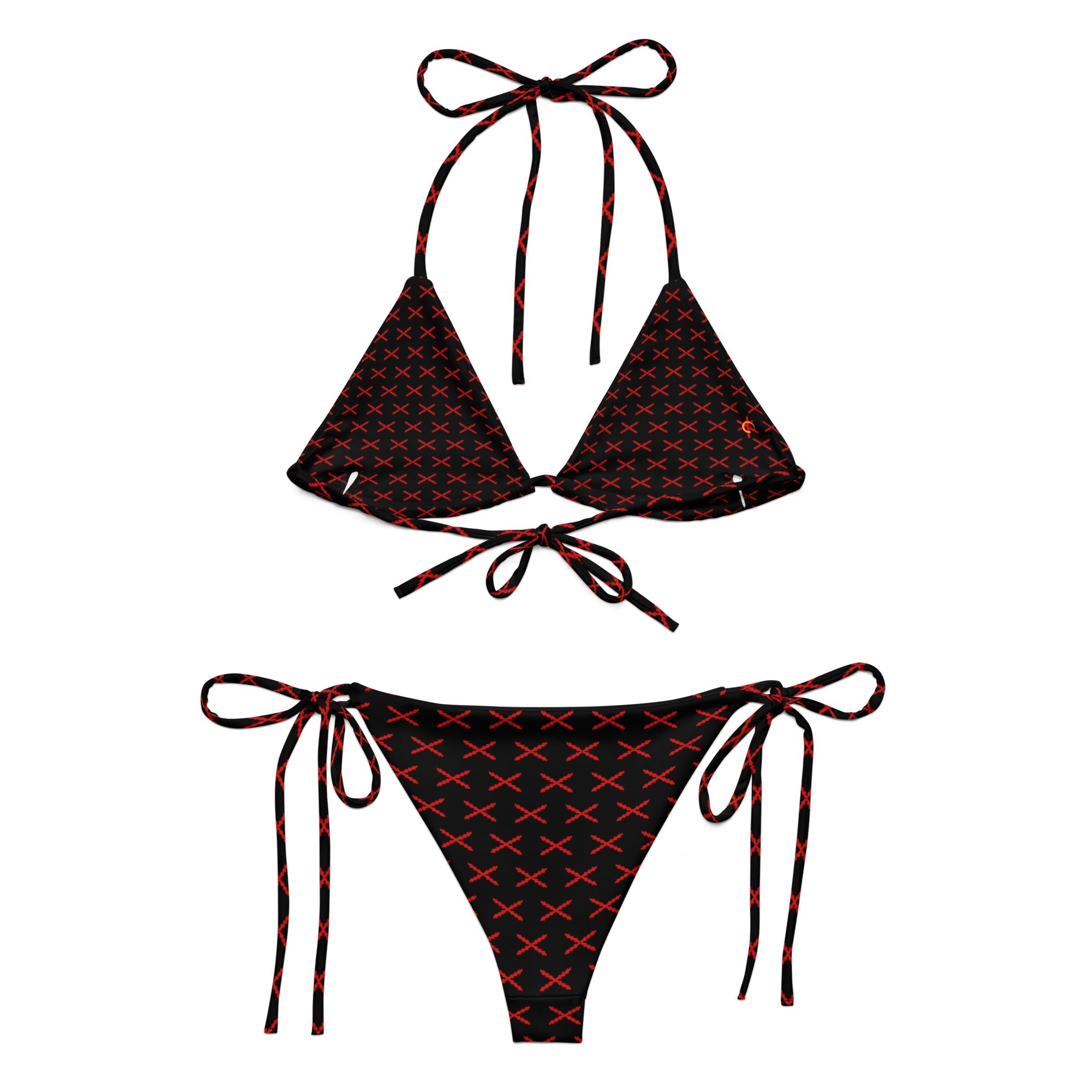 Bikini de triángulo Cruz de Borgoña mosaico - LaFlamencadeBorgoña