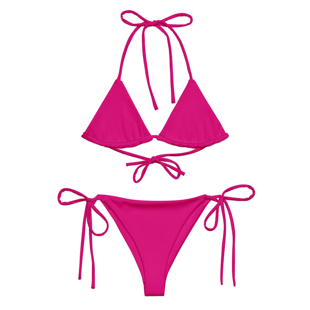 Comprar Bikini de triángulo Fucsia rosa capote Bandera España La Flamenca de Borgoña Patricia Muñoz VOX