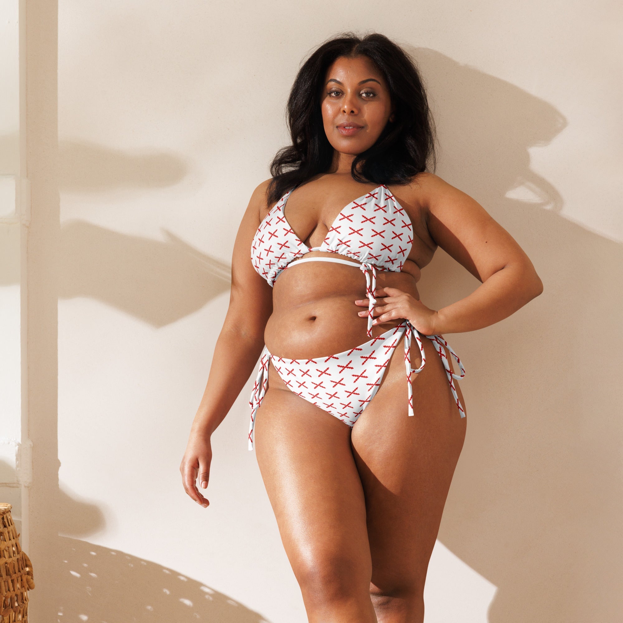 Bikini de triángulo Cruz de Borgoña mosaico - LaFlamencadeBorgoña