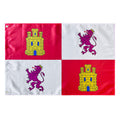 Bandera de Castilla y León con 2 Ojales metálicos 60x90 cm Satén