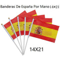 Bandera de mano España 14X21CM (Paquete 4 ud)